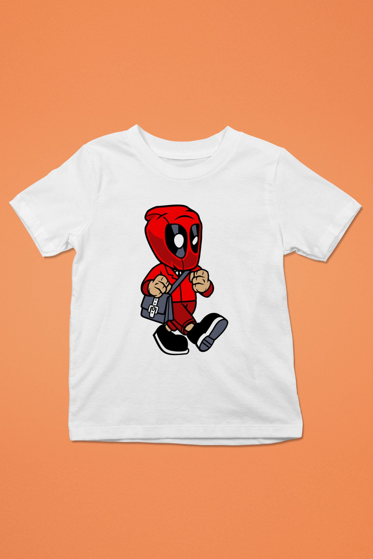 Deadpool Worker Baskılı Unisex Beyaz Çocuk Tişört