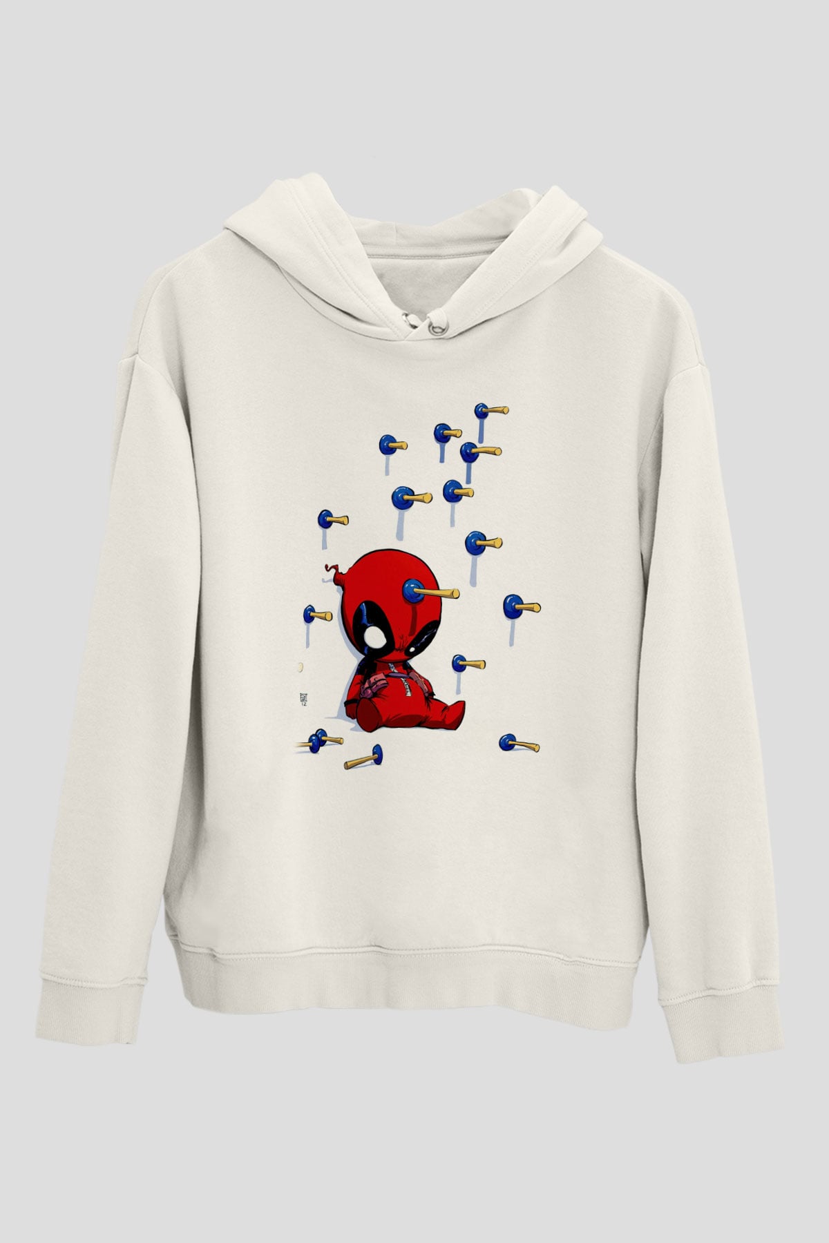 DeadpoolBeyaz  Unisex Hoodie