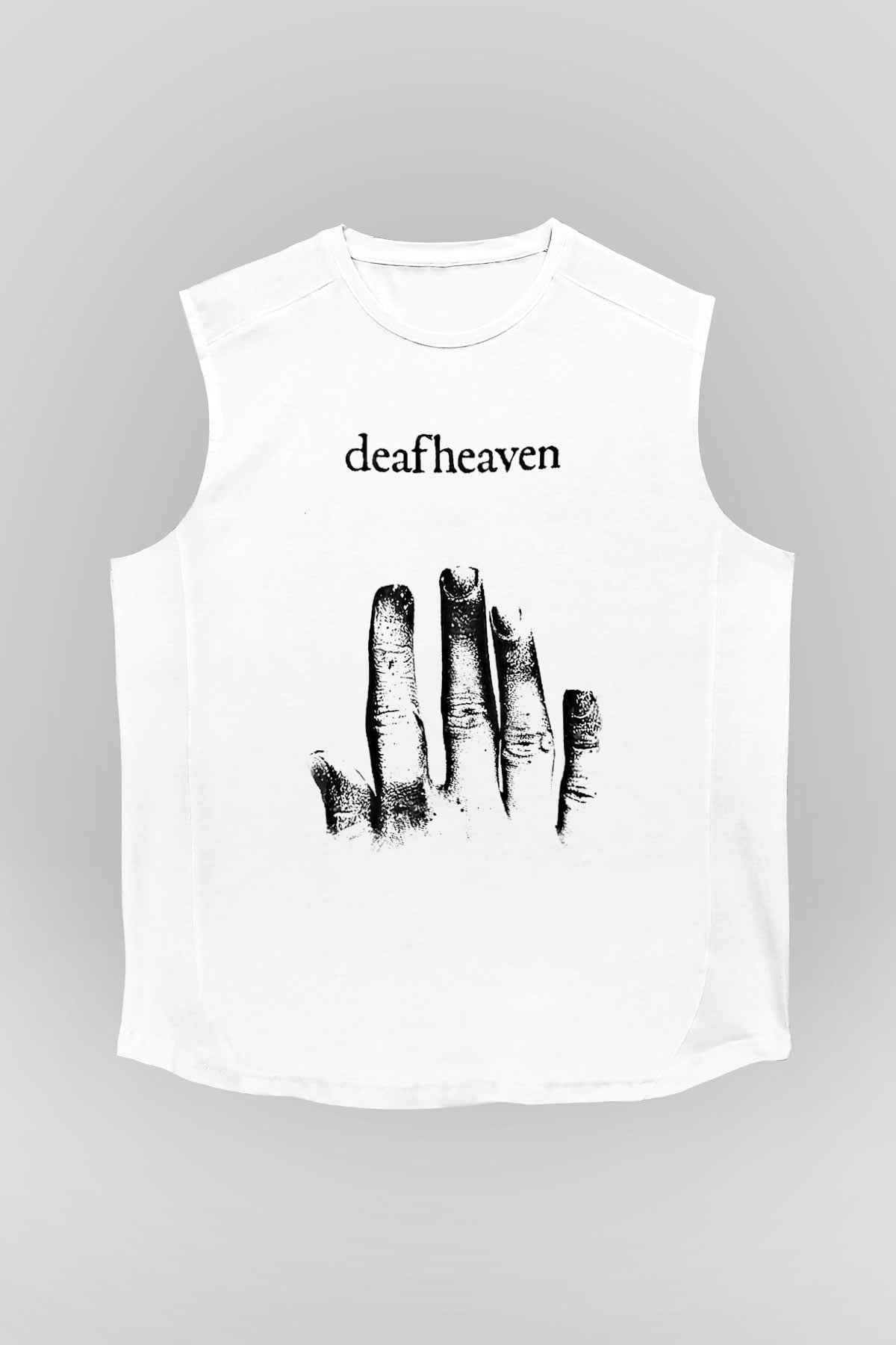 Deafheaven Baskılı Unisex Beyaz Kolsuz Tişört