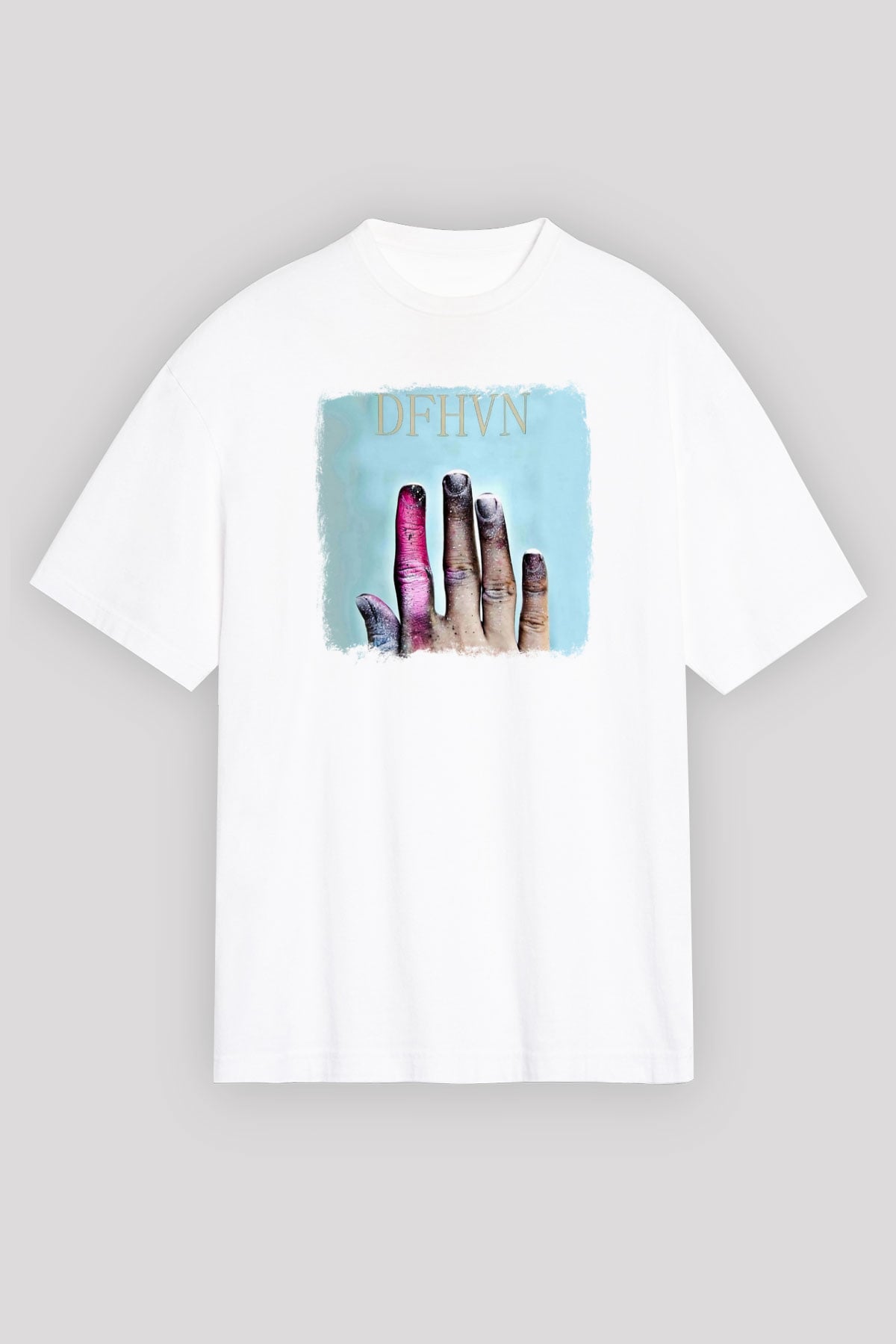 Deafheaven Baskılı Unisex Beyaz Oversize Tişört