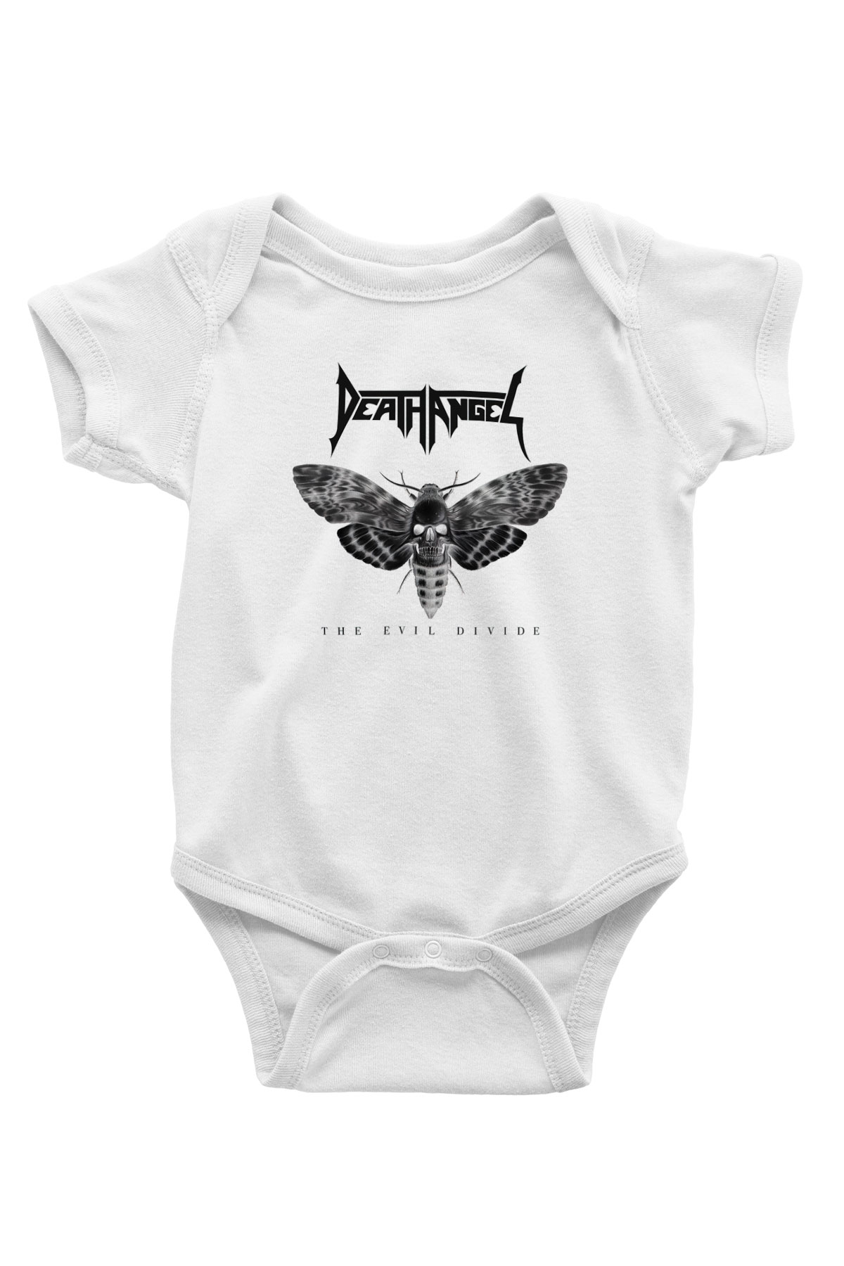 Death Angel Baskılı Beyaz Unisex Bebek Body - Zıbın