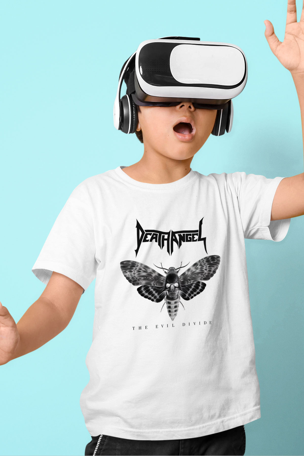 Death Angel Baskılı Beyaz Unisex Çocuk Tişört