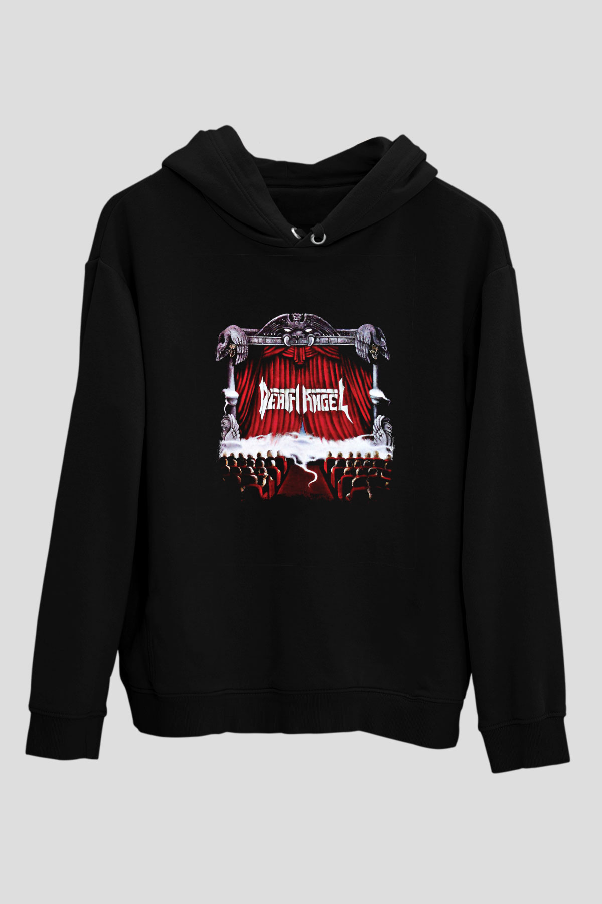 Death Angel Baskılı Unisex Siyah Hoodie
