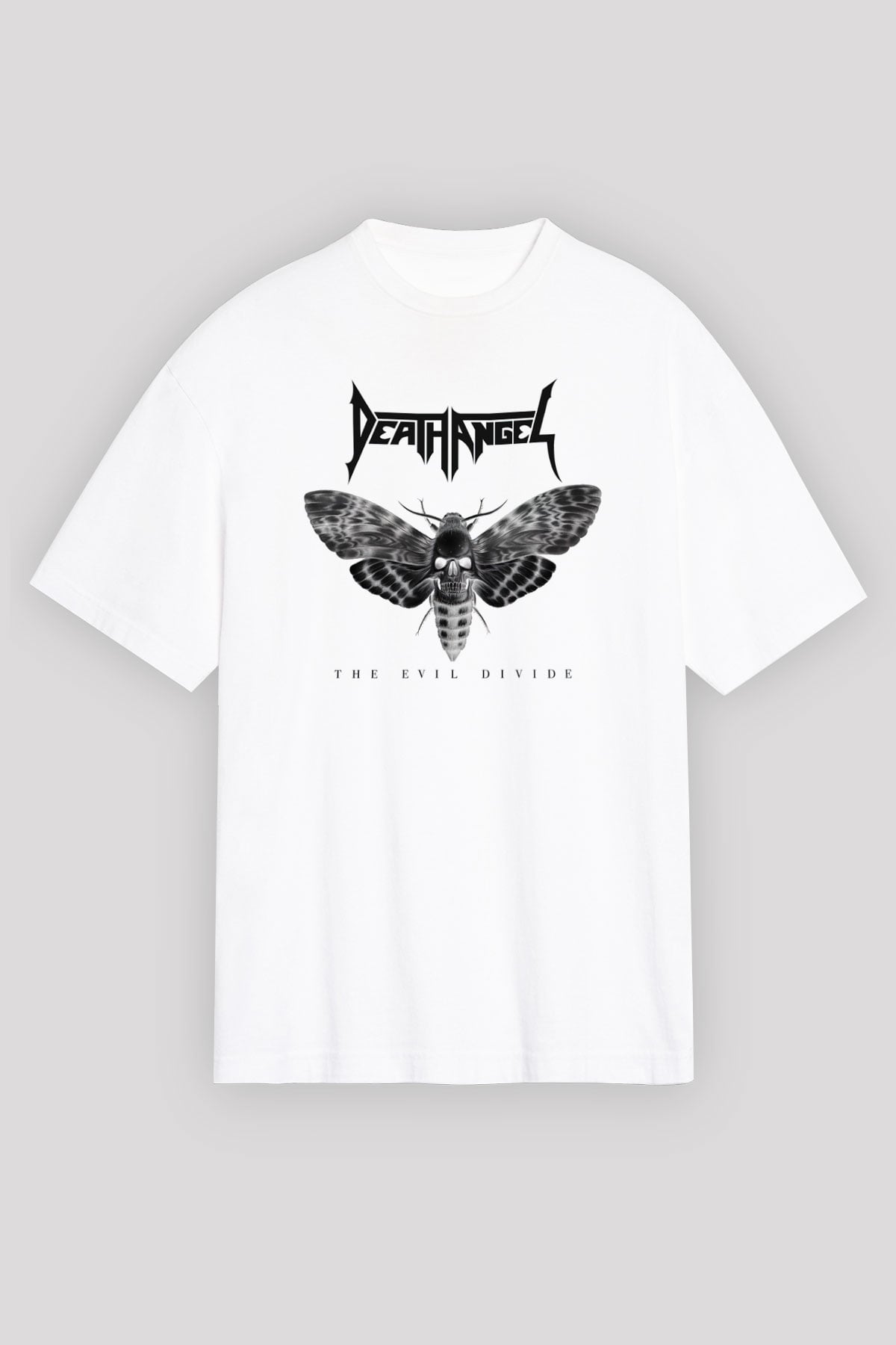 Death Angel Beyaz Unisex Oversize Tişört T-Shirt