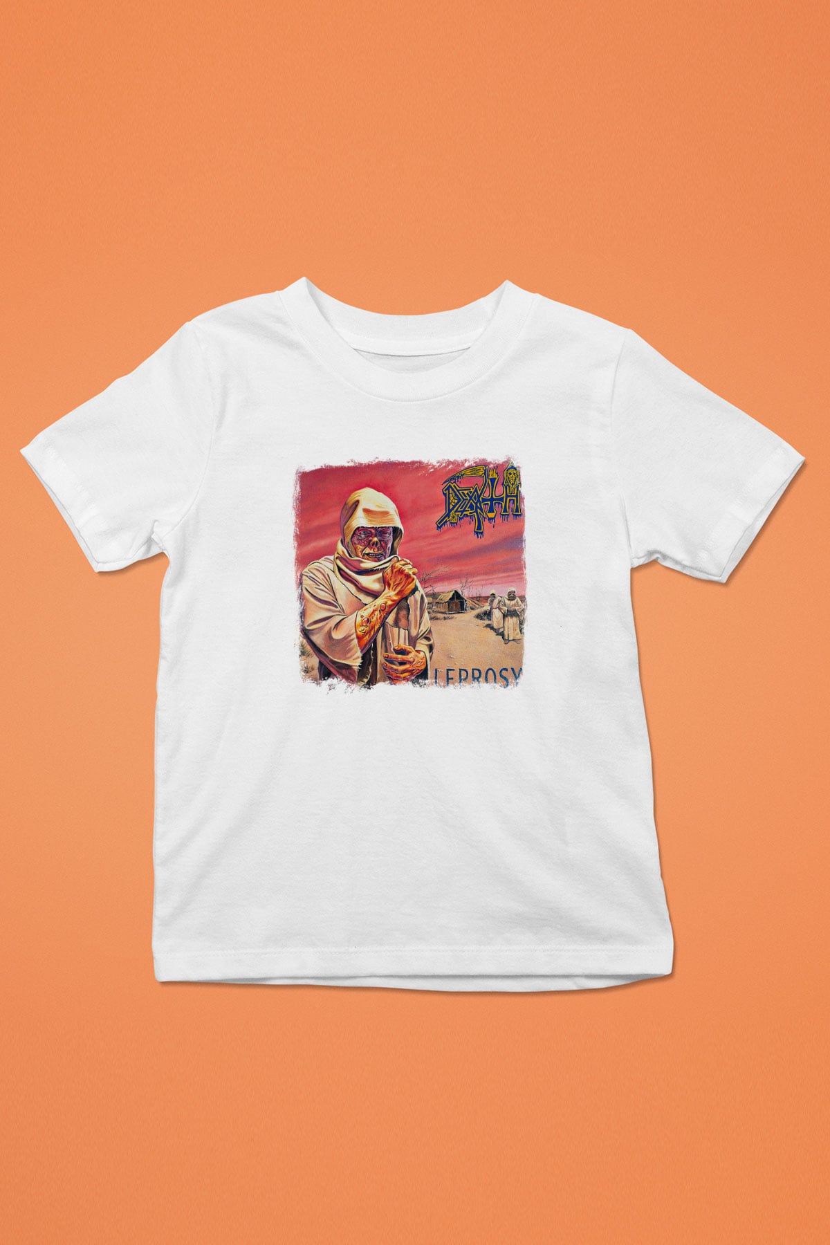 Death Baskılı Unisex Beyaz Çocuk Tişört