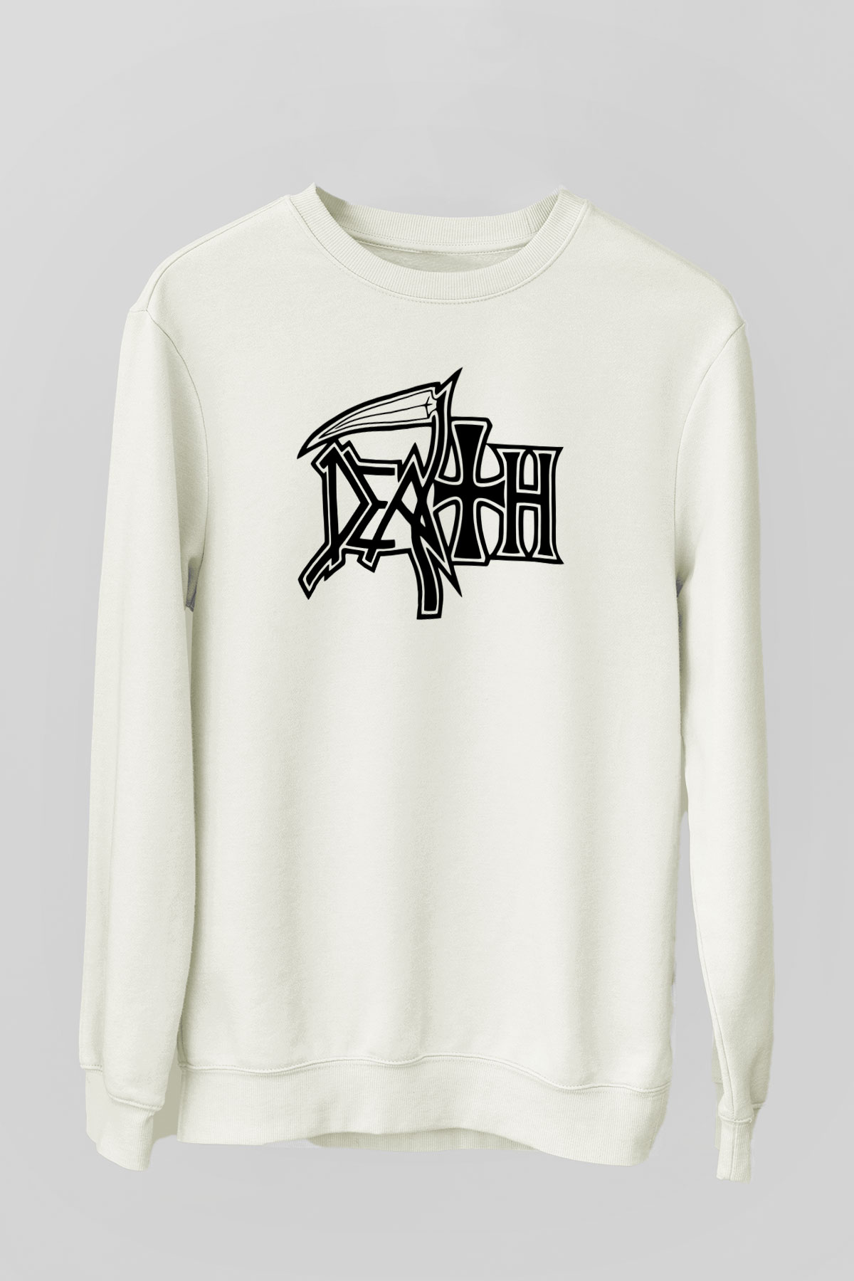 Death Beyaz Unisex Sweatshirt
