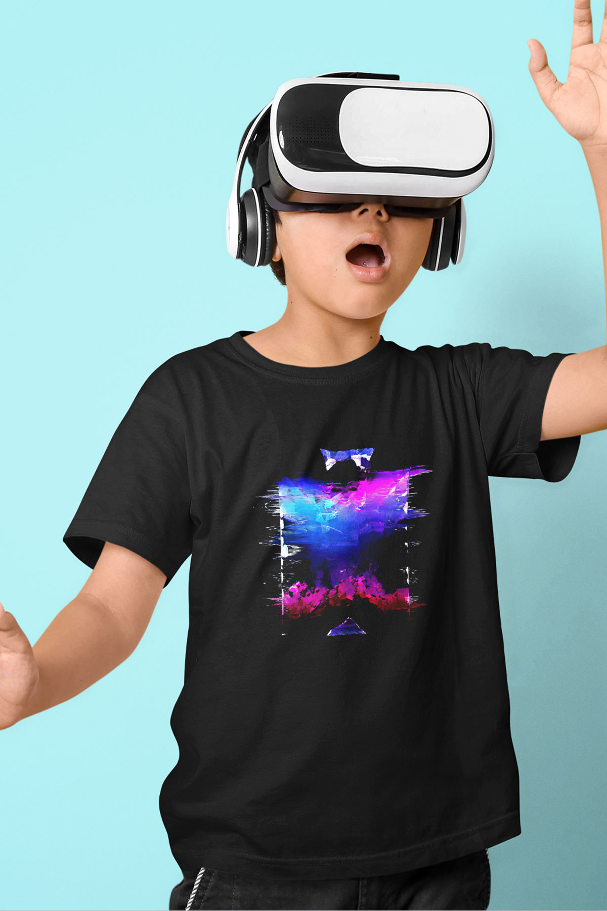 Death Grips Baskılı Unisex Siyah Çocuk Tişört - Tshirt