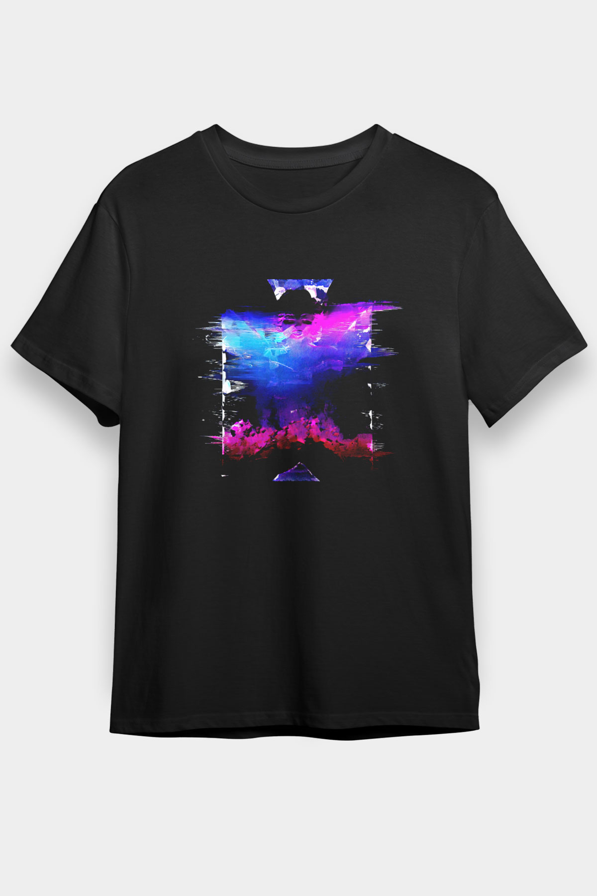 Death Grips Baskılı Unisex Siyah Tişört - Tshirt