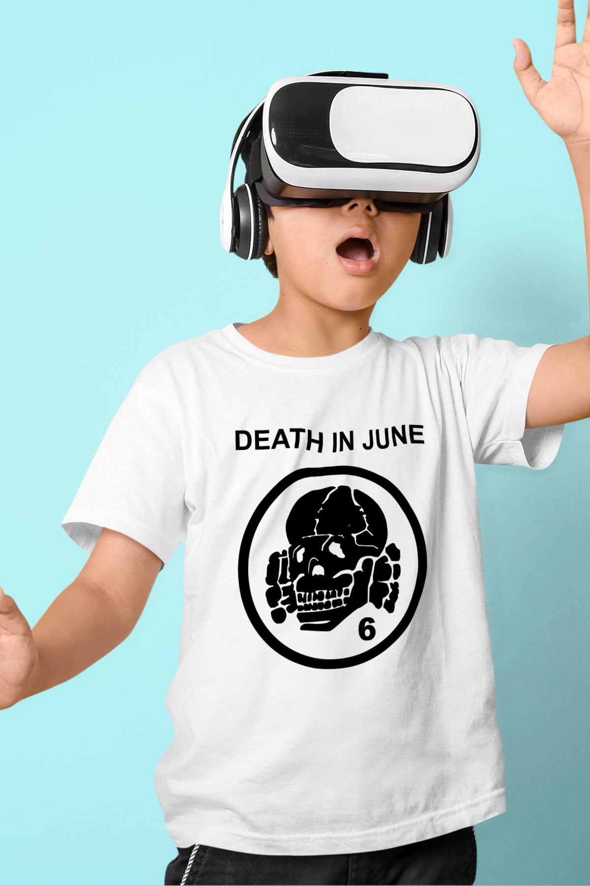 Death in June Baskılı Beyaz Unisex Çocuk Tişört