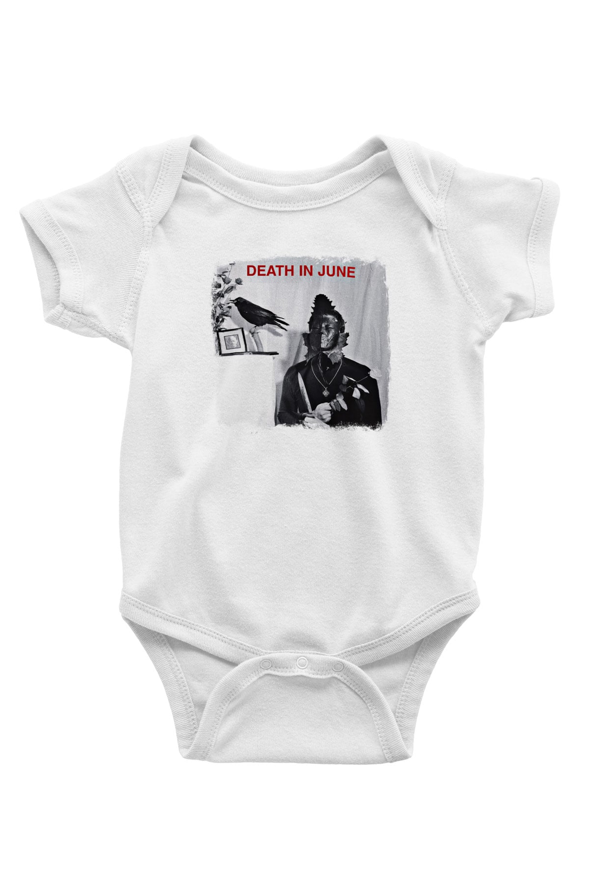 Death in June Baskılı Unisex Beyaz Bebek Body - Zıbın