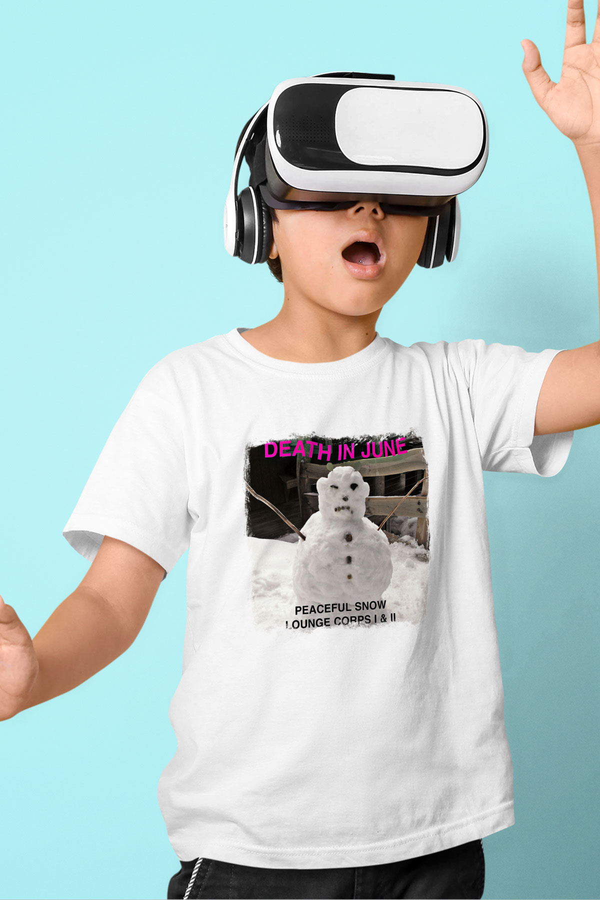 Death in June Baskılı Unisex Beyaz Çocuk Tişört