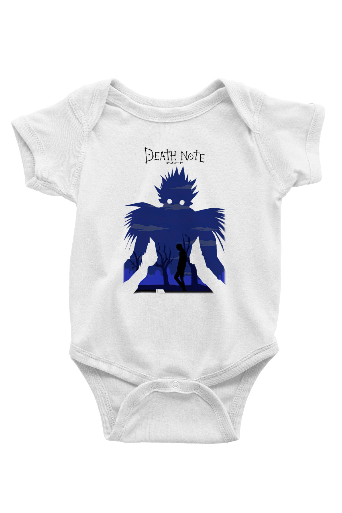 Death Note Baskılı Beyaz Unisex Bebek Body - Zıbın