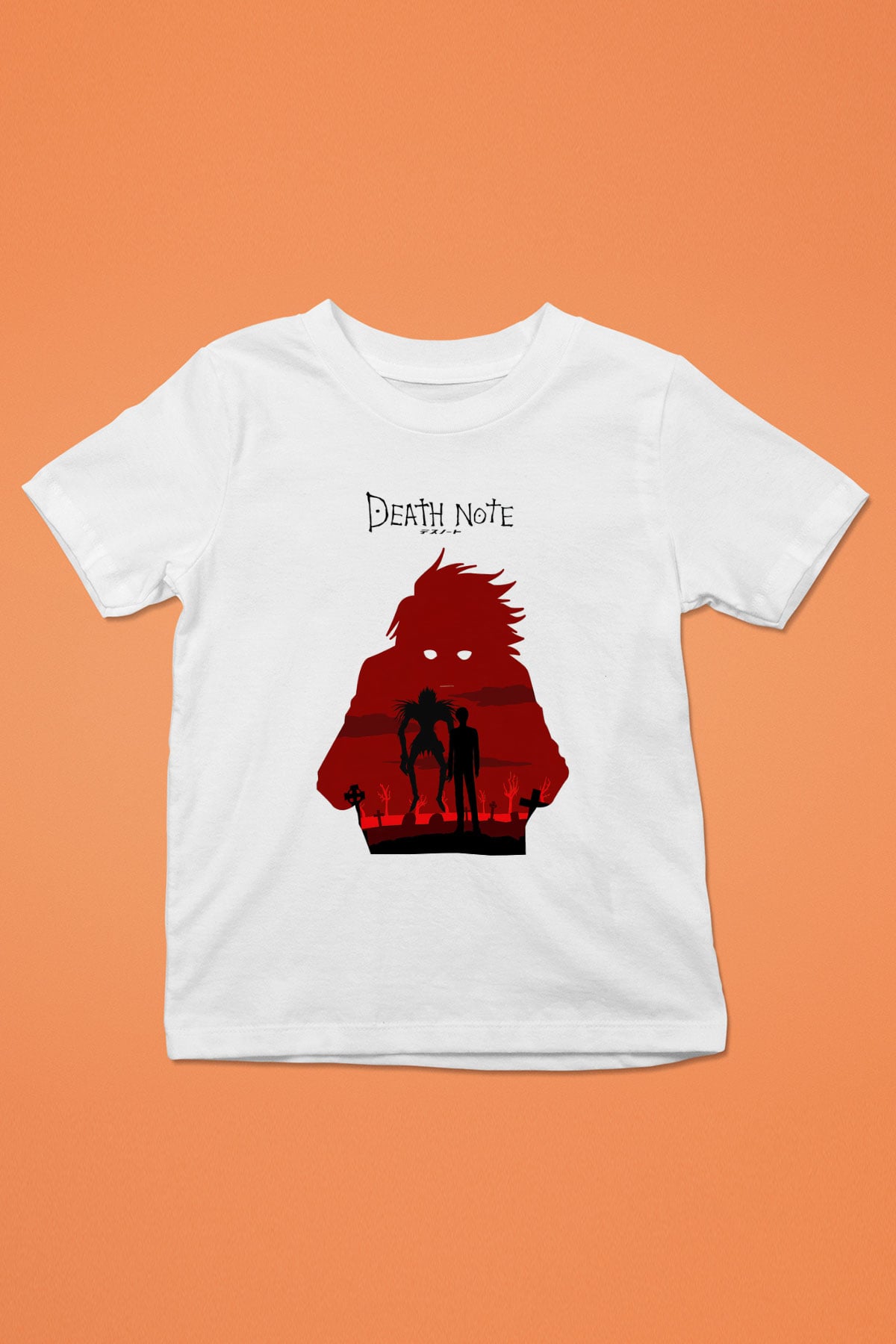 Death Note Baskılı Beyaz Unisex Çocuk Tişört