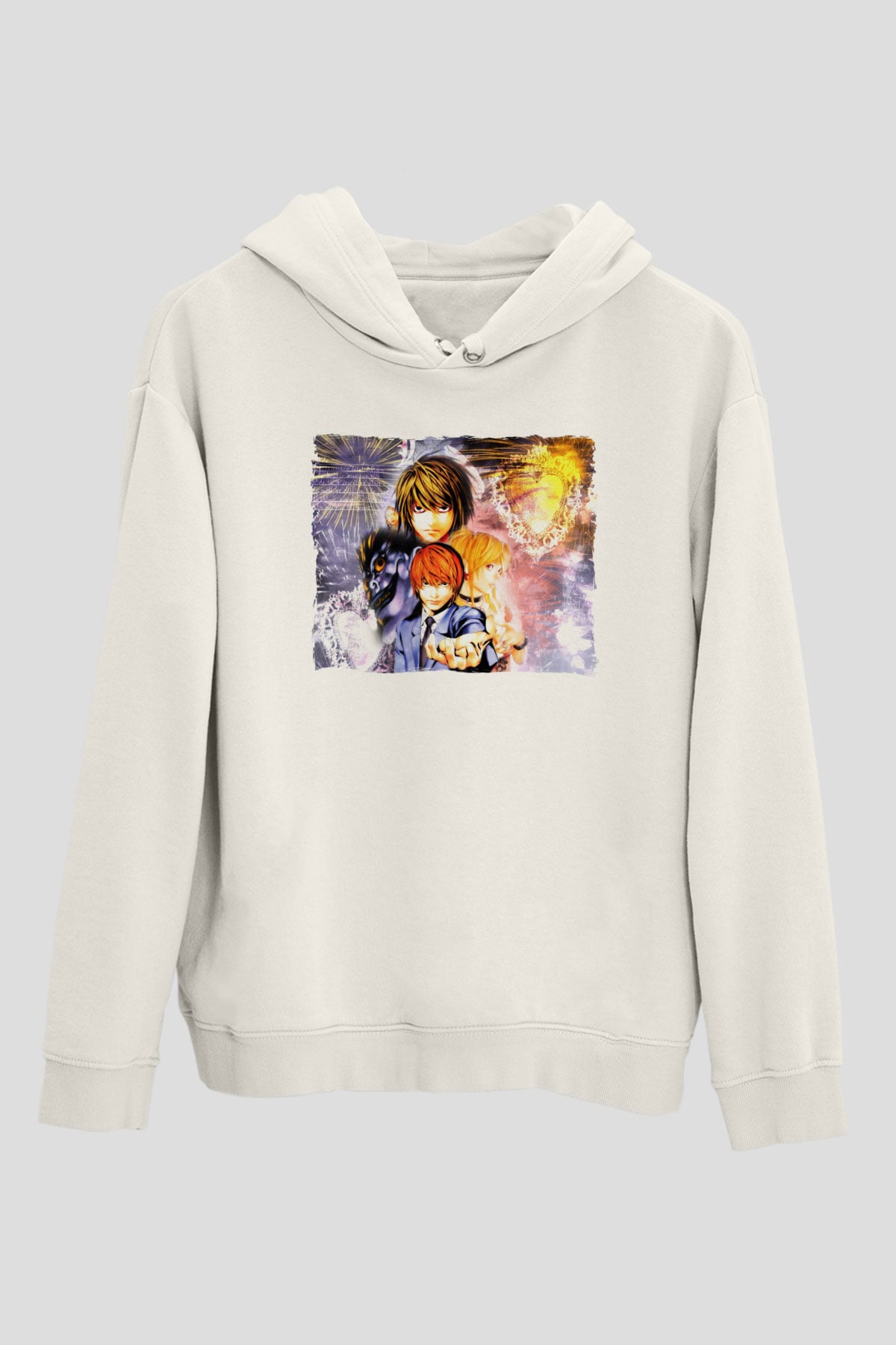 Death Note Beyaz Unisex Hoodie