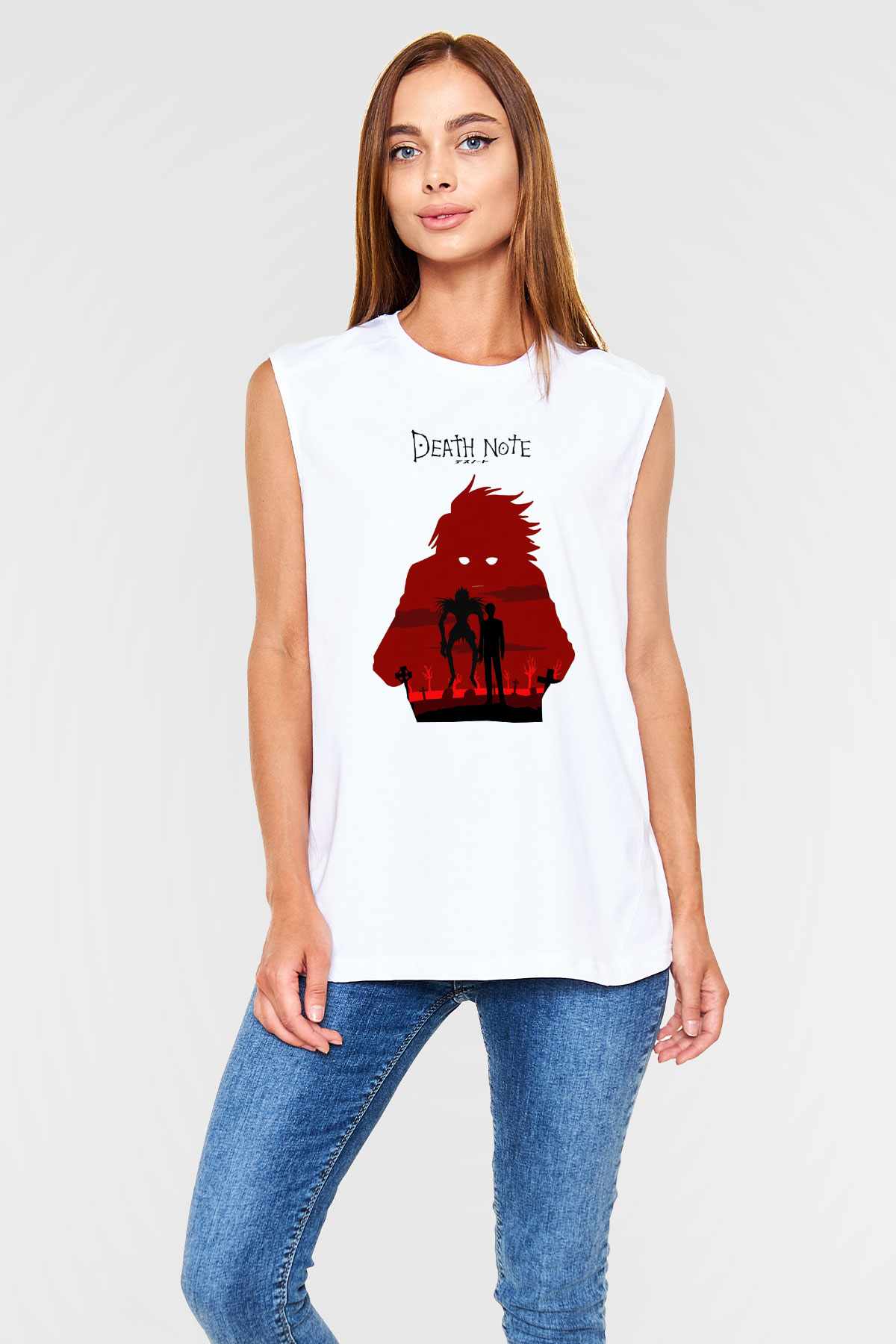 Death Note Beyaz Unisex Kolsuz Tişört