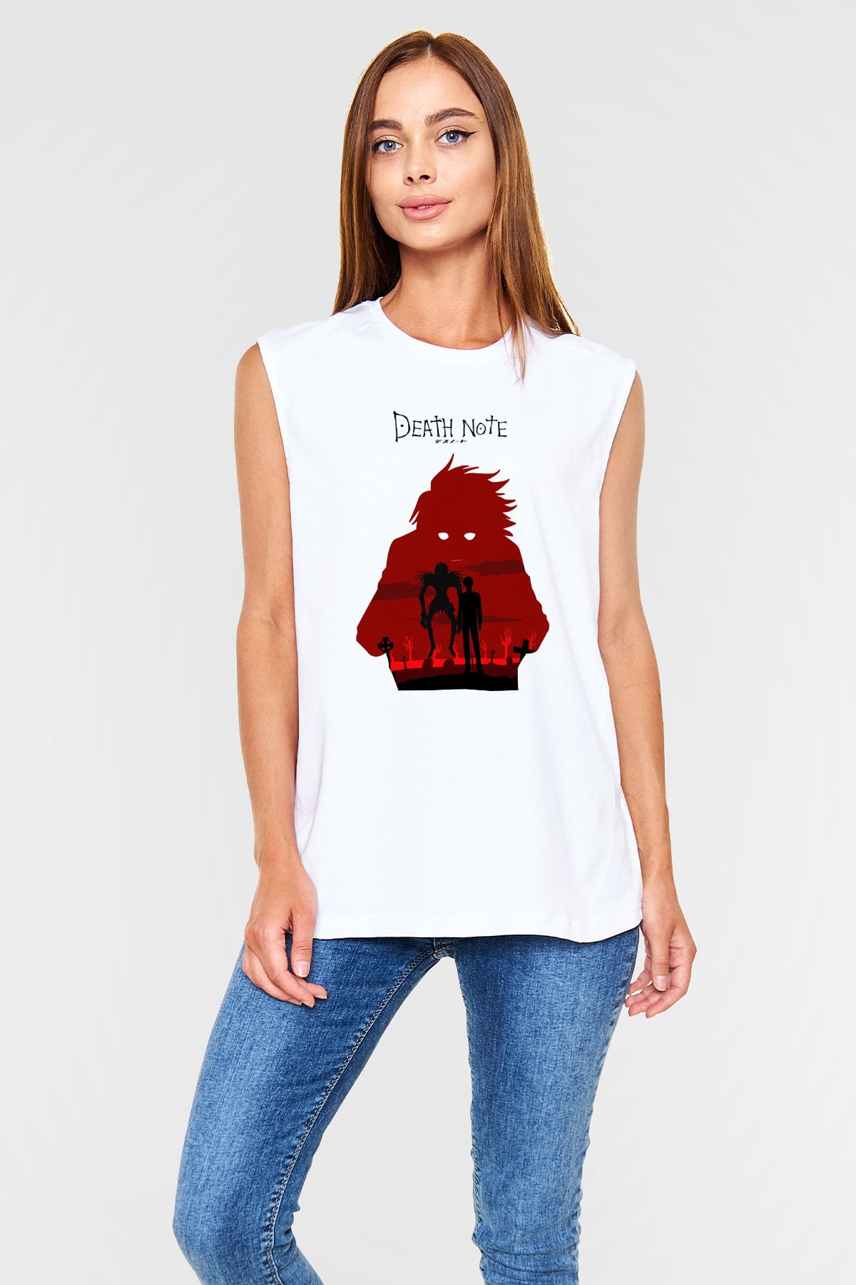 Death Note Beyaz Unisex Kolsuz Tişört