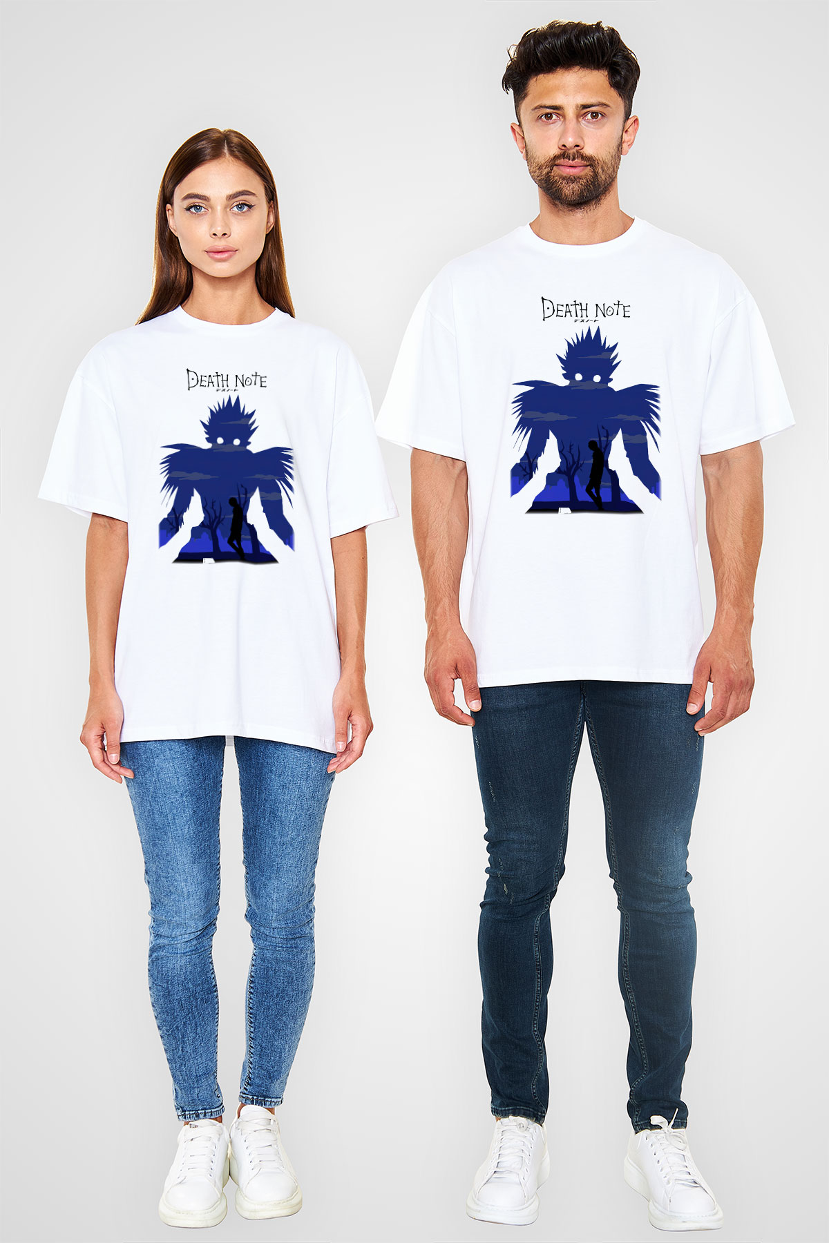 Death Note Beyaz Unisex Oversize Tişört T-Shirt