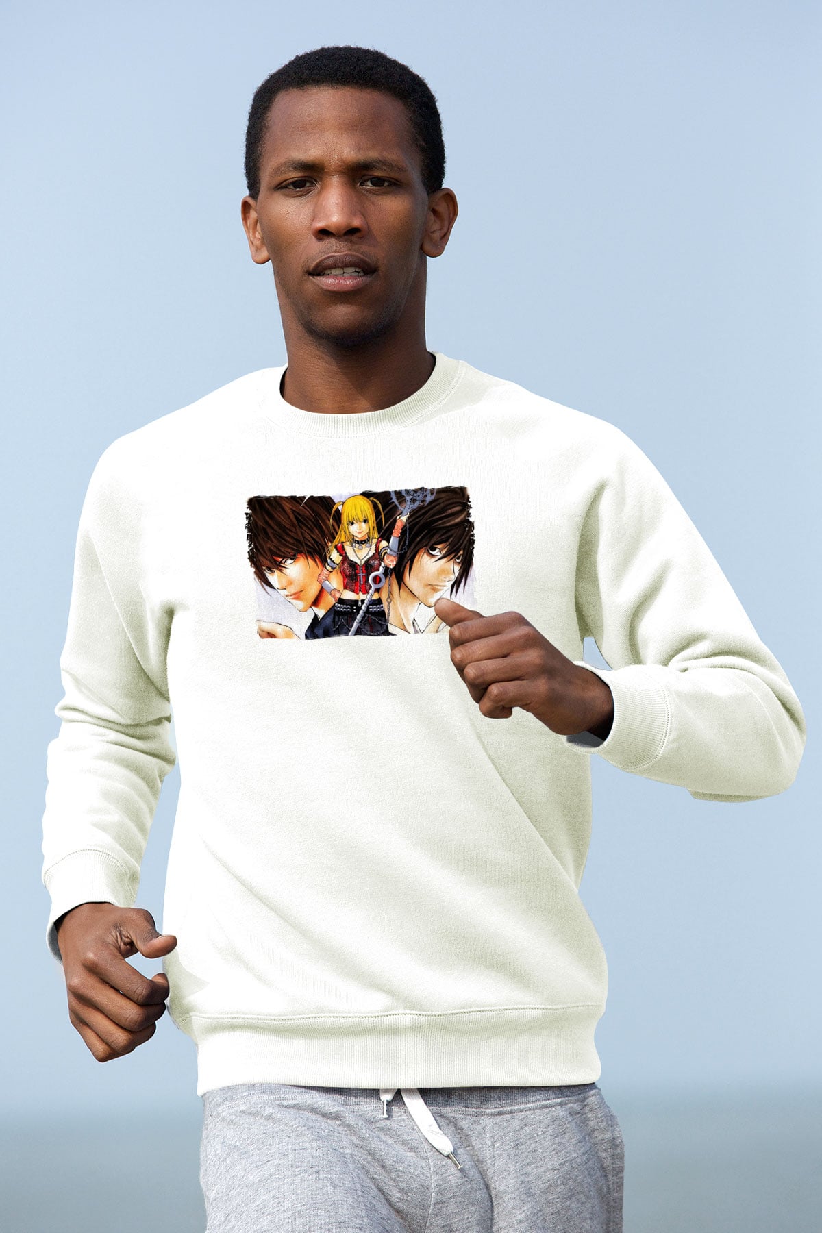 Death Note Beyaz Unisex Sweatshirt