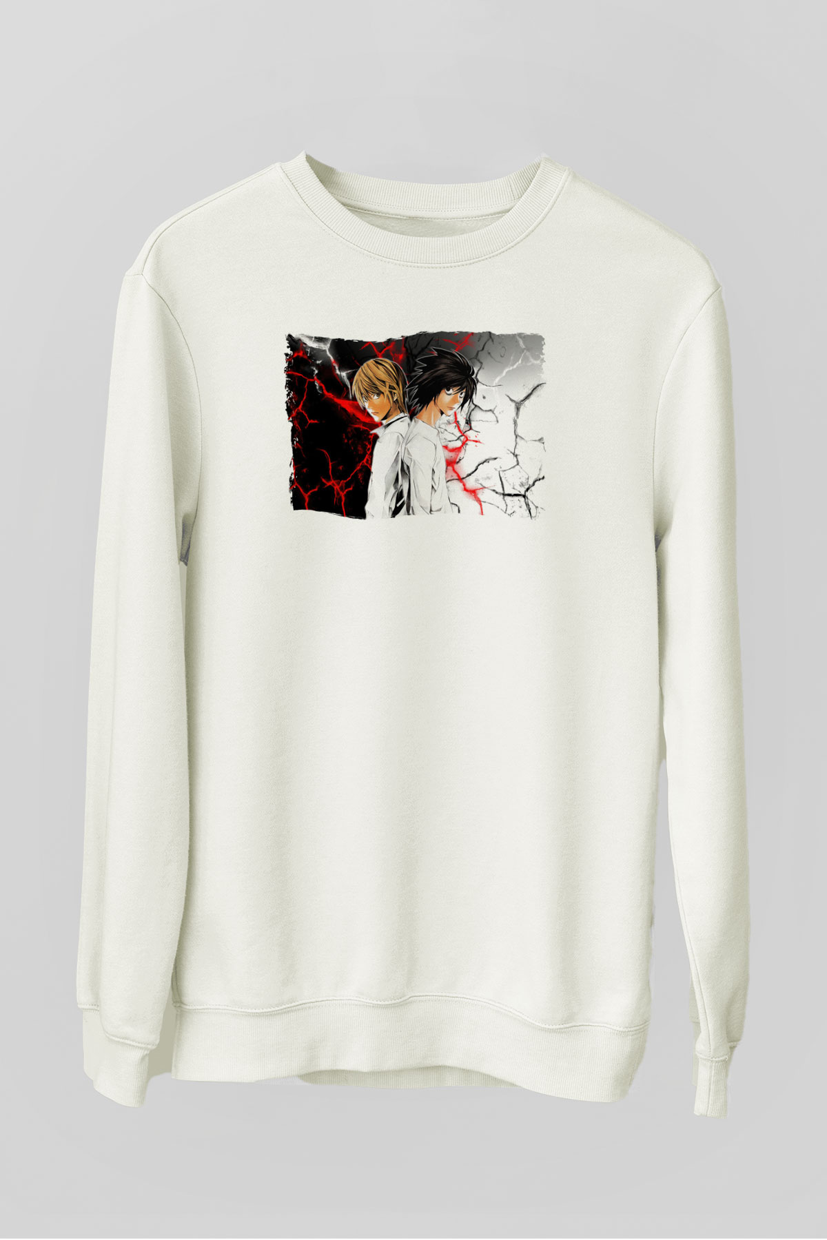 Death Note Beyaz Unisex Sweatshirt