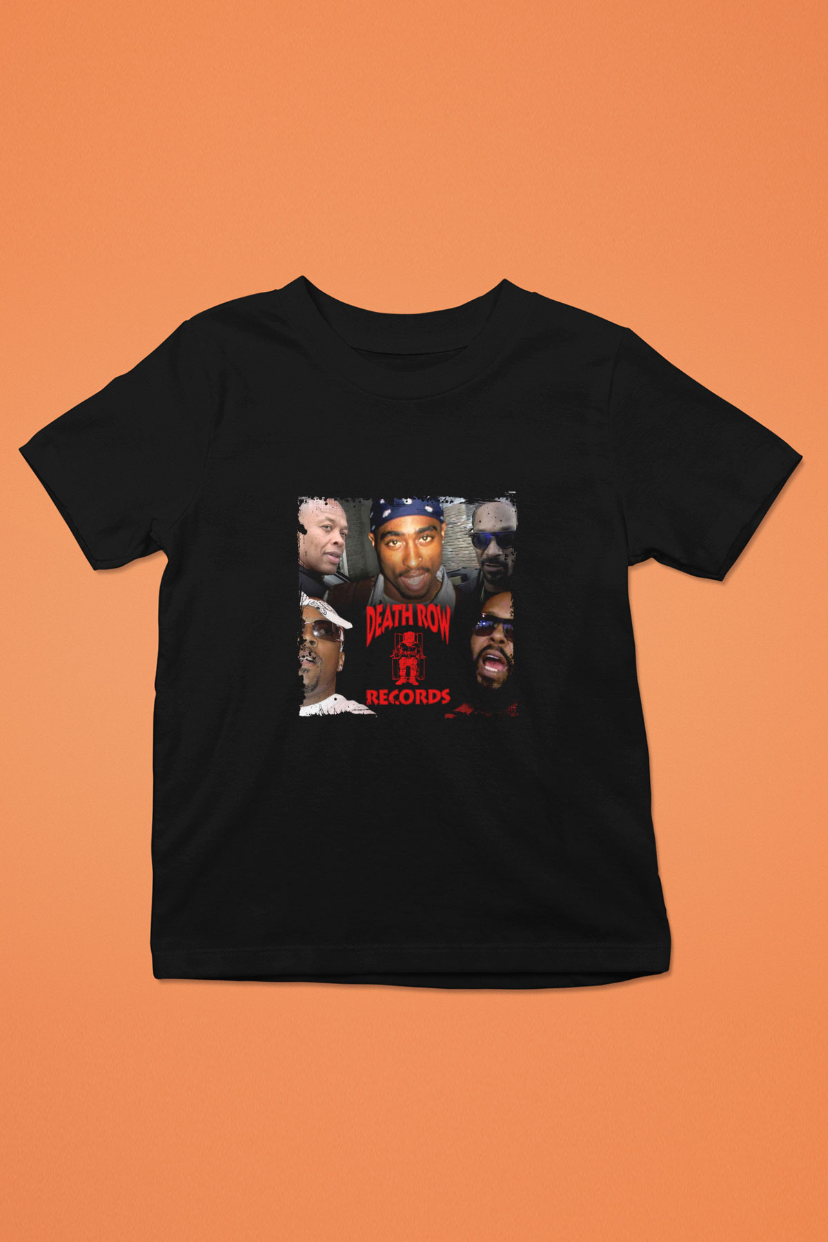 Death Row Records Baskılı Unisex Siyah Çocuk Tişört