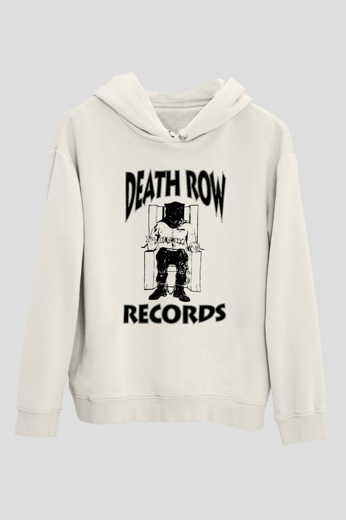 Death Row Records Beyaz Unisex Kapüşonlu Sweatshirt