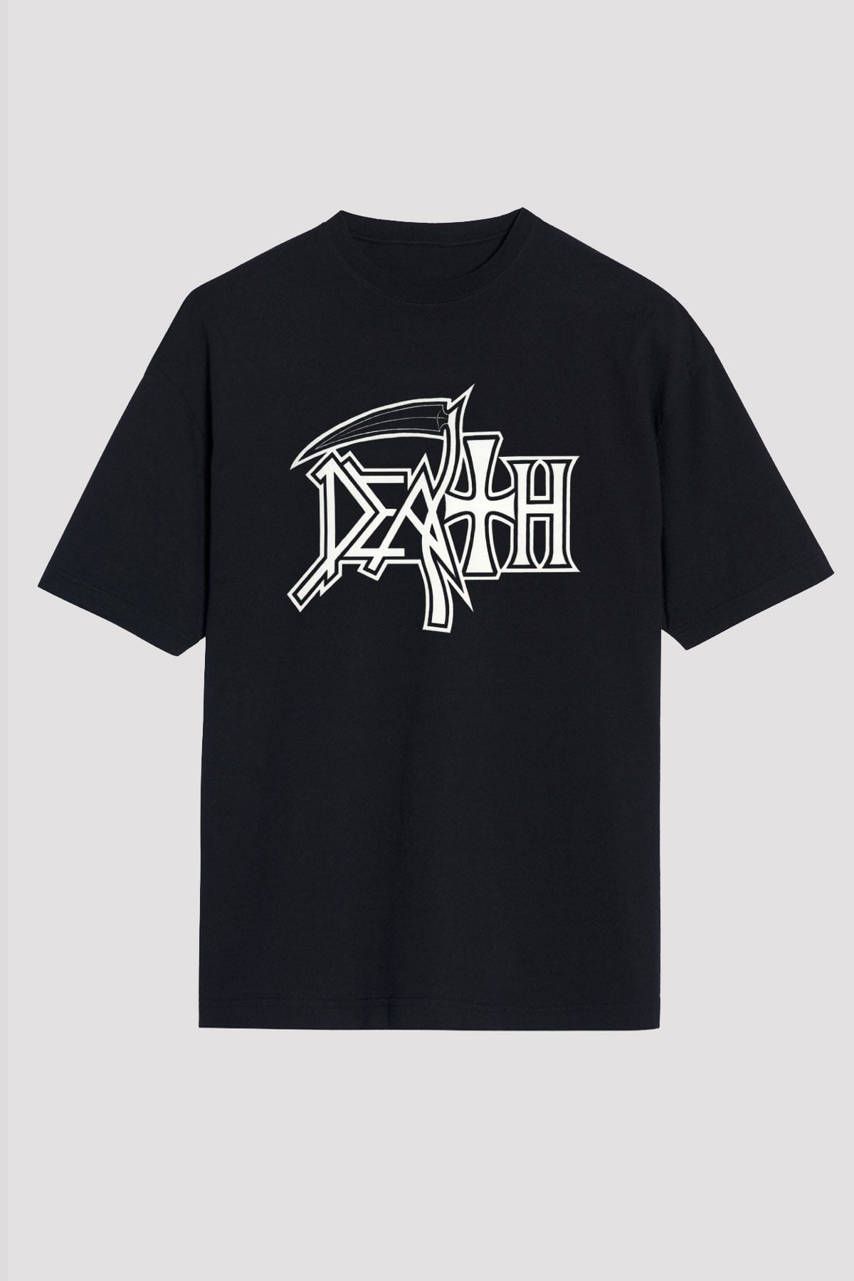 Death Siyah Unisex Oversize Tişört T-Shirt