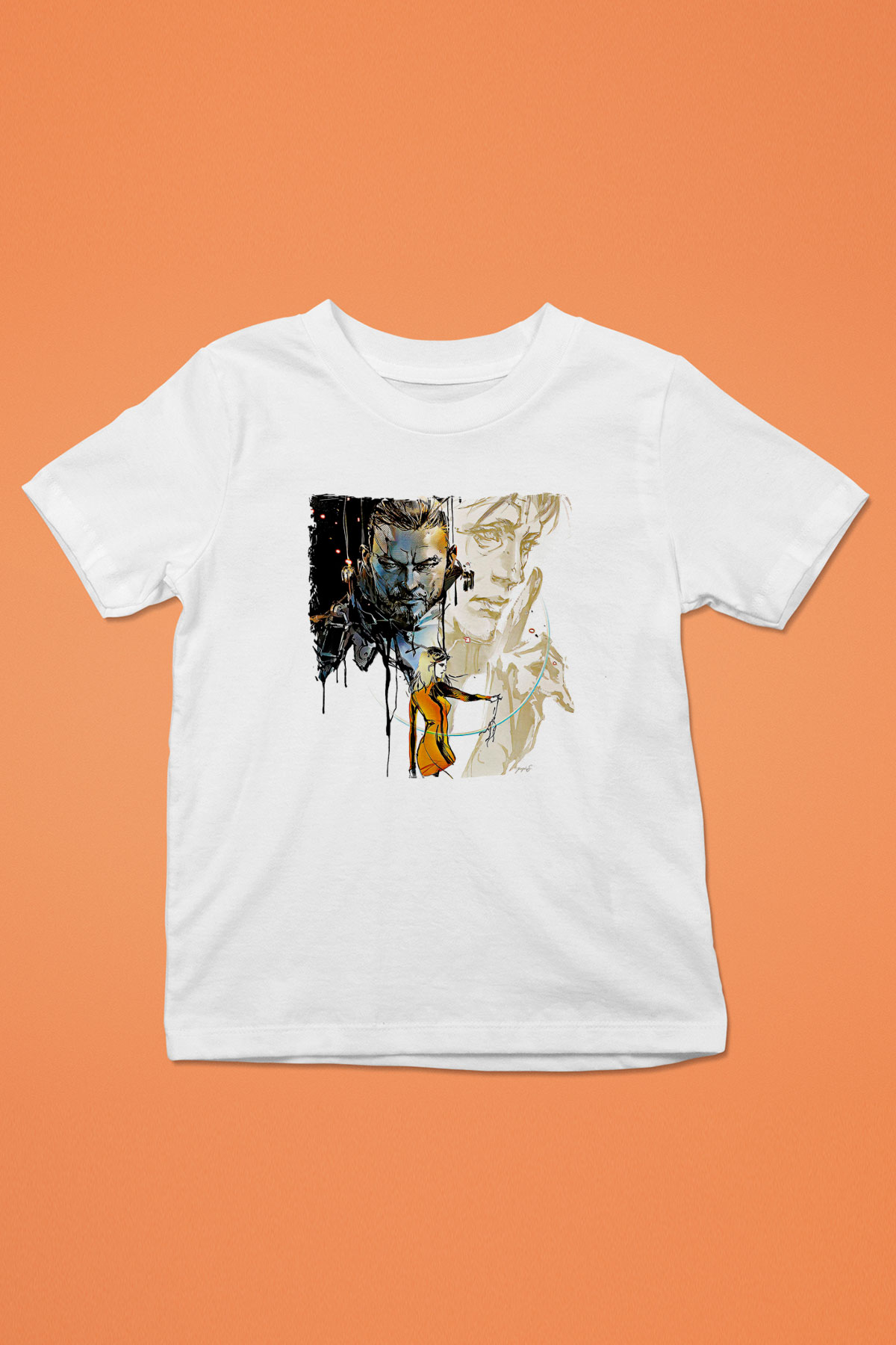 Death Stranding Baskılı Beyaz Unisex Beyaz Çocuk Tişört - Tshirt