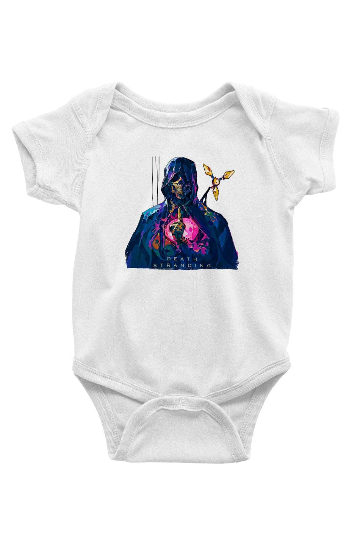 Death Stranding Baskılı Beyaz Unisex Bebek Body - Zıbın