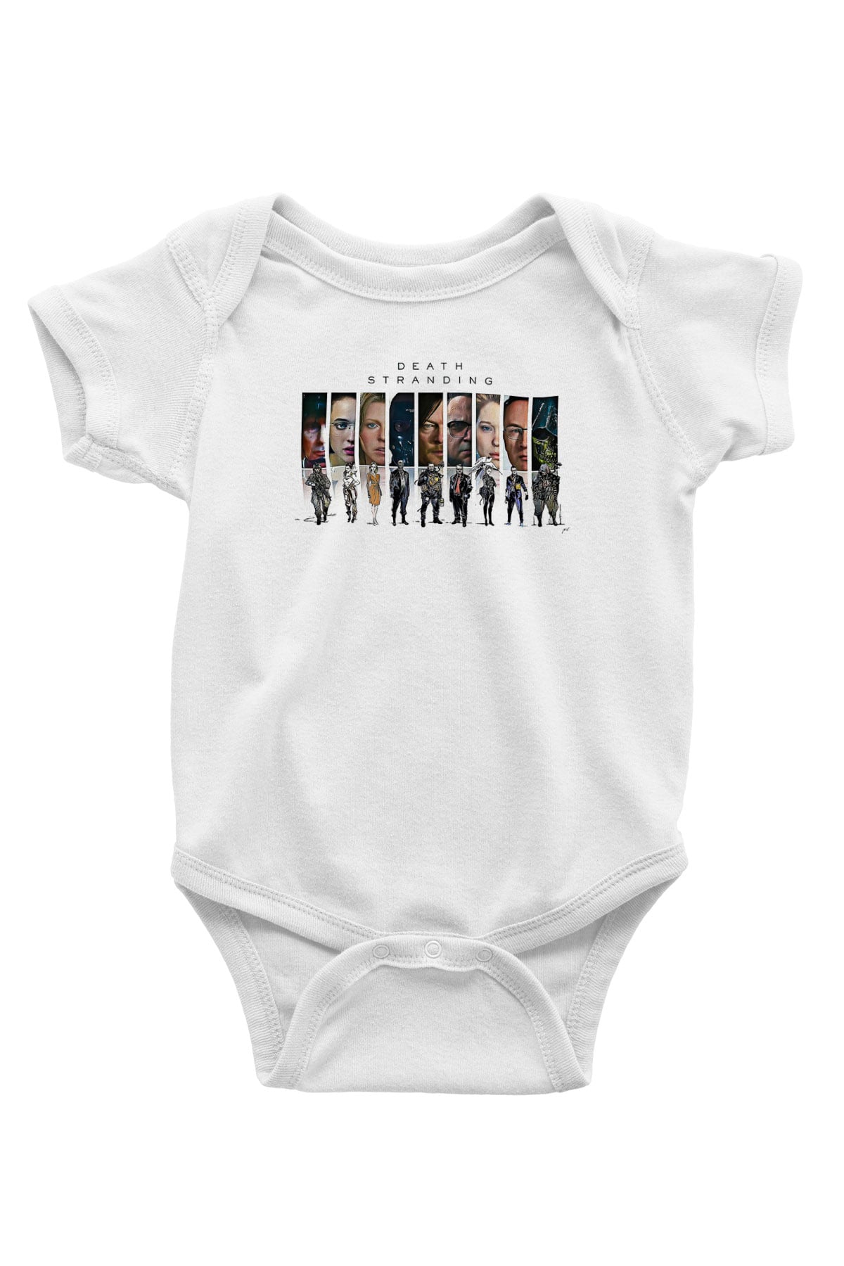 Death Stranding Baskılı Beyaz Unisex Bebek Body - Zıbın