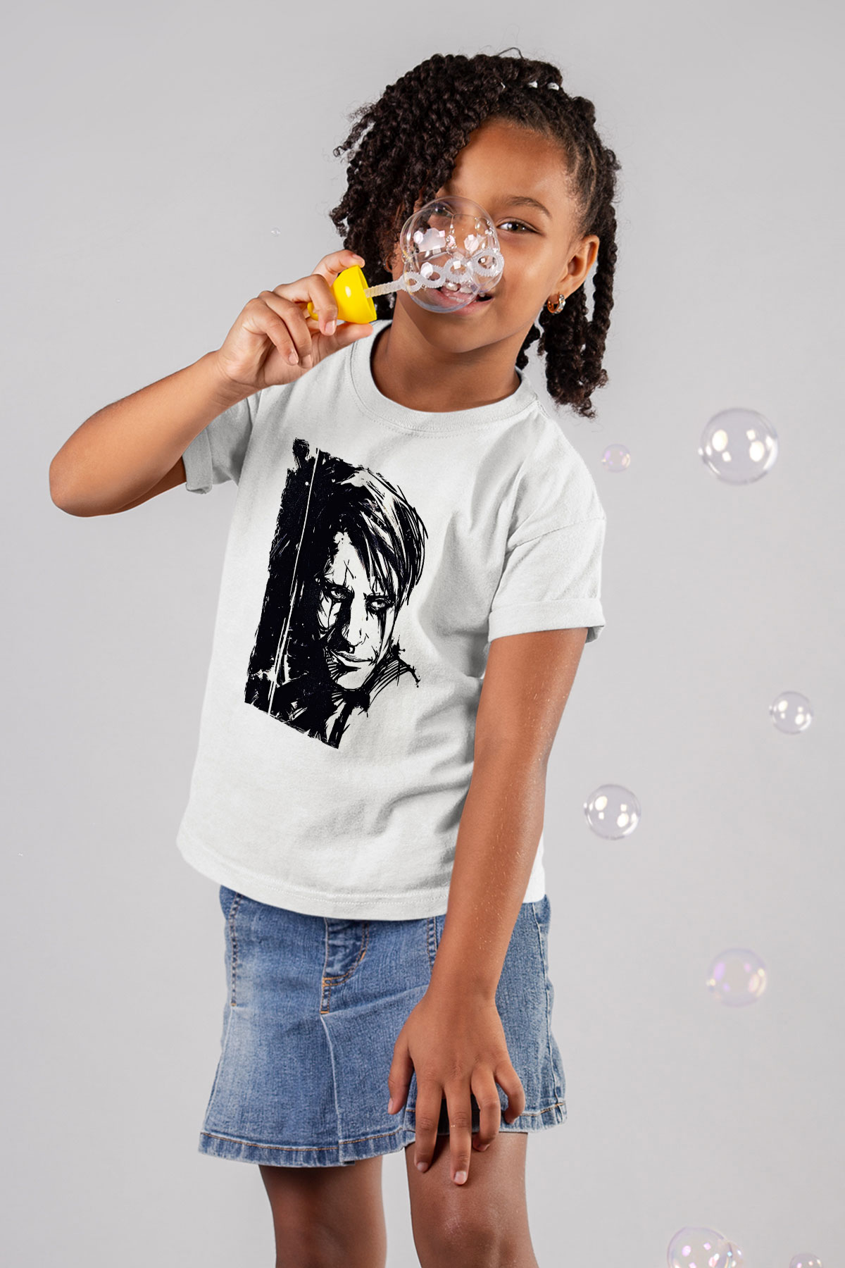 Death Stranding Baskılı Beyaz Unisex Beyaz Çocuk Tişört - Tshirt