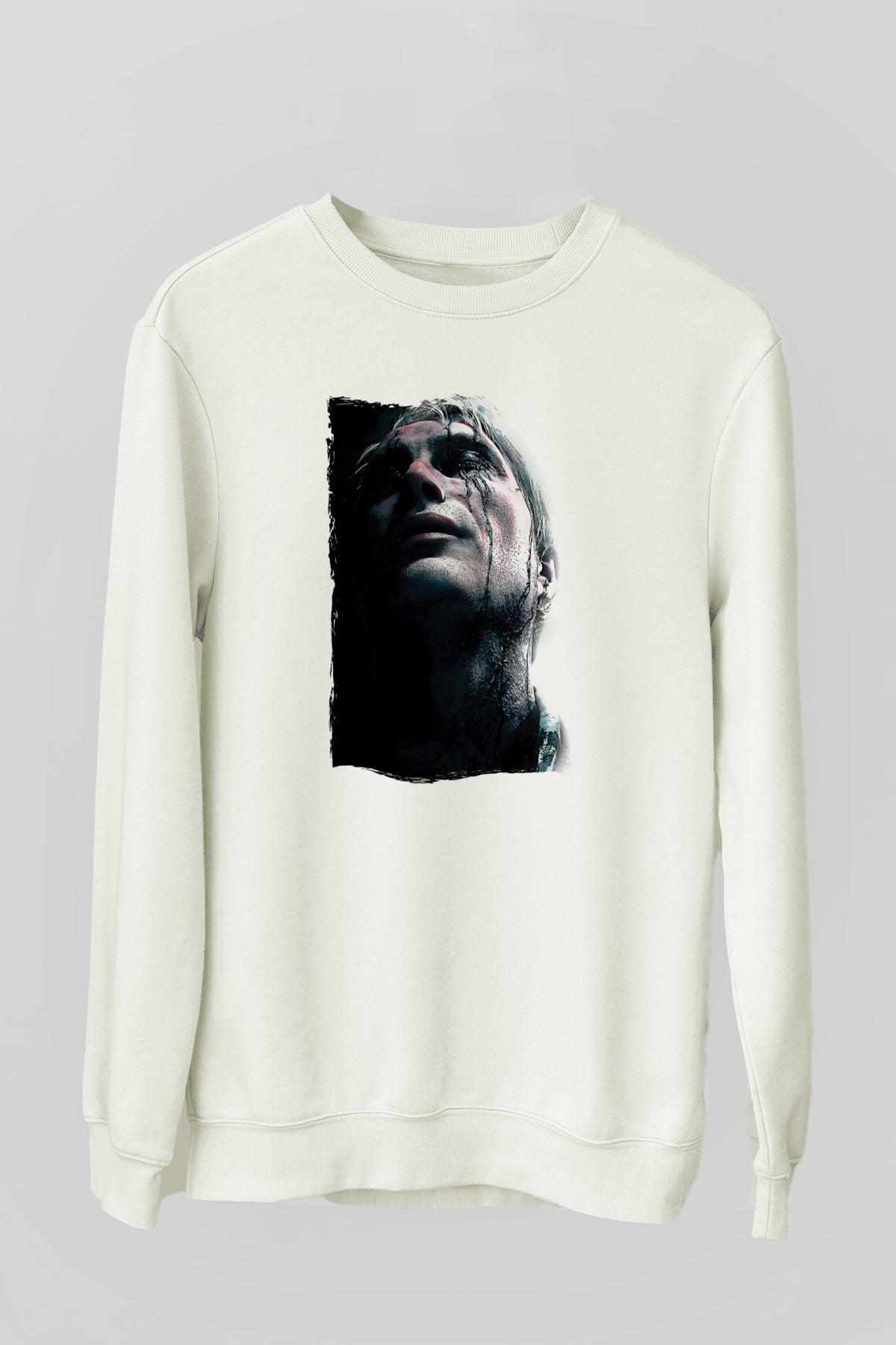 Death Stranding Baskılı Beyaz Unisex Sweatshirt