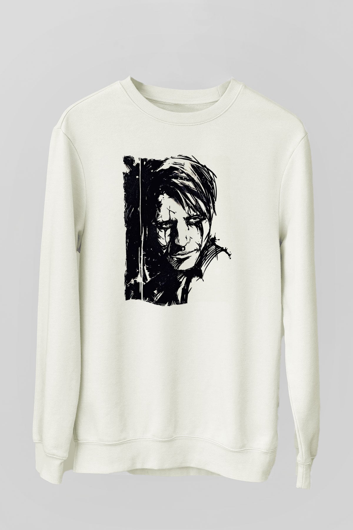 Death Stranding Baskılı Beyaz Unisex Sweatshirt