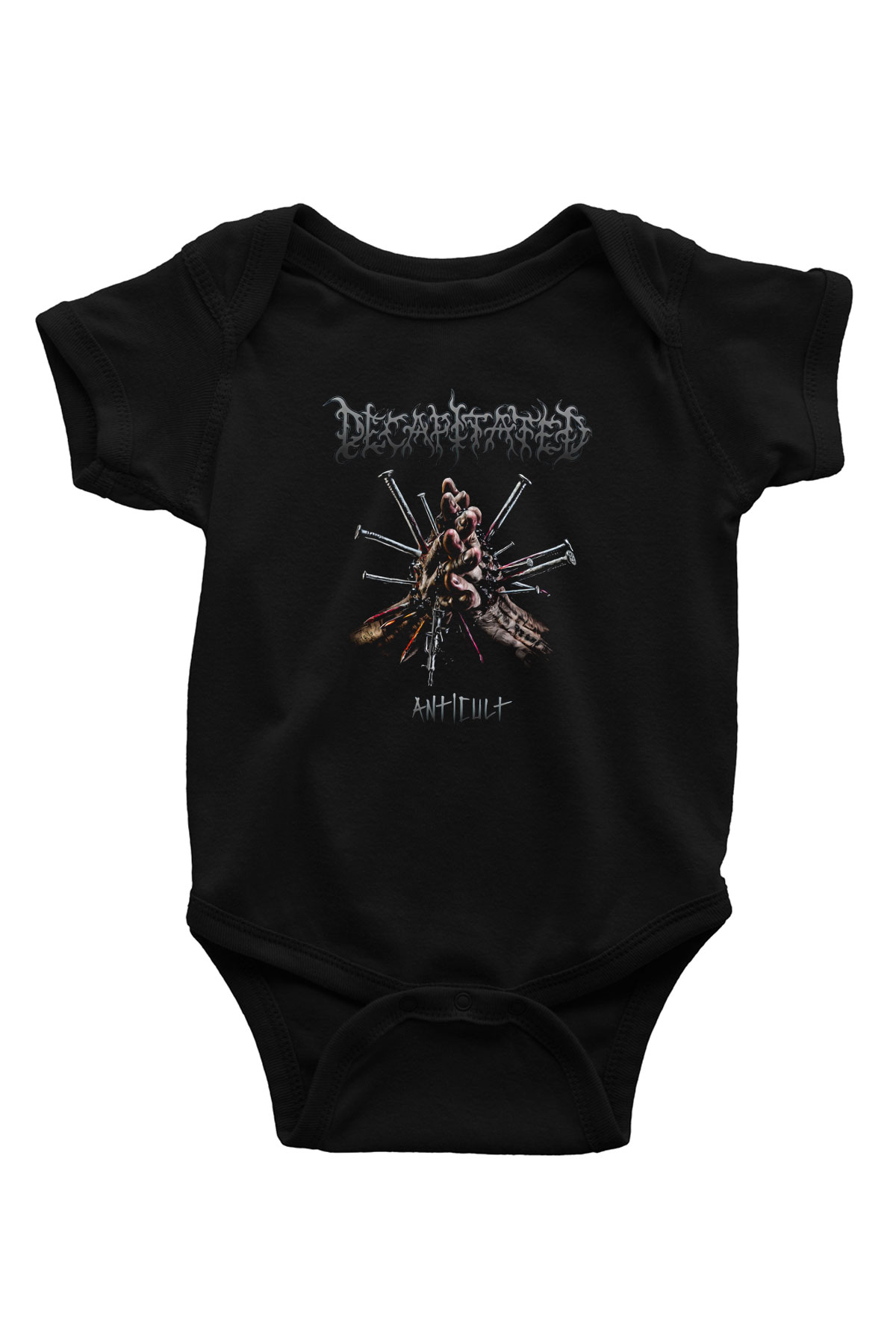 Decapitated Baskılı Unisex Siyah Bebek Body - Zıbın