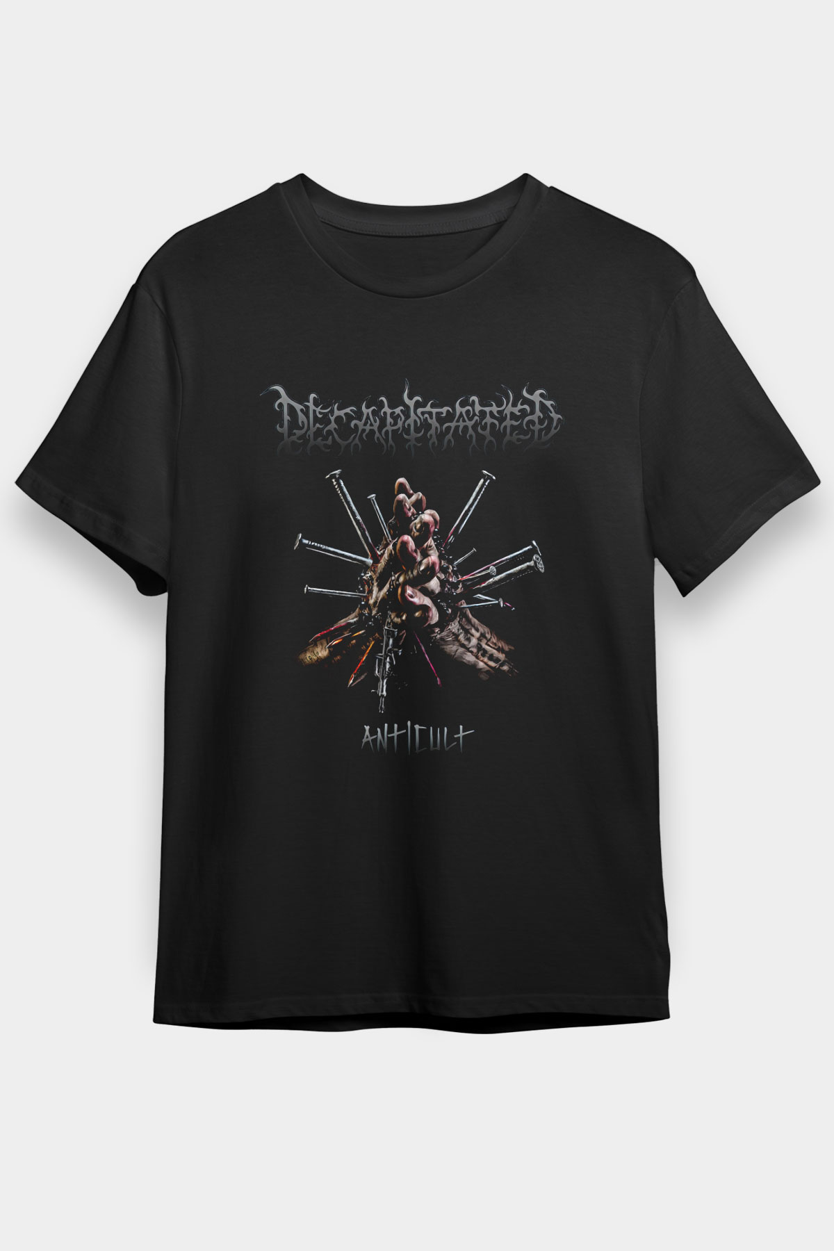 Decapitated Baskılı Unisex Siyah Tişört - Tshirt
