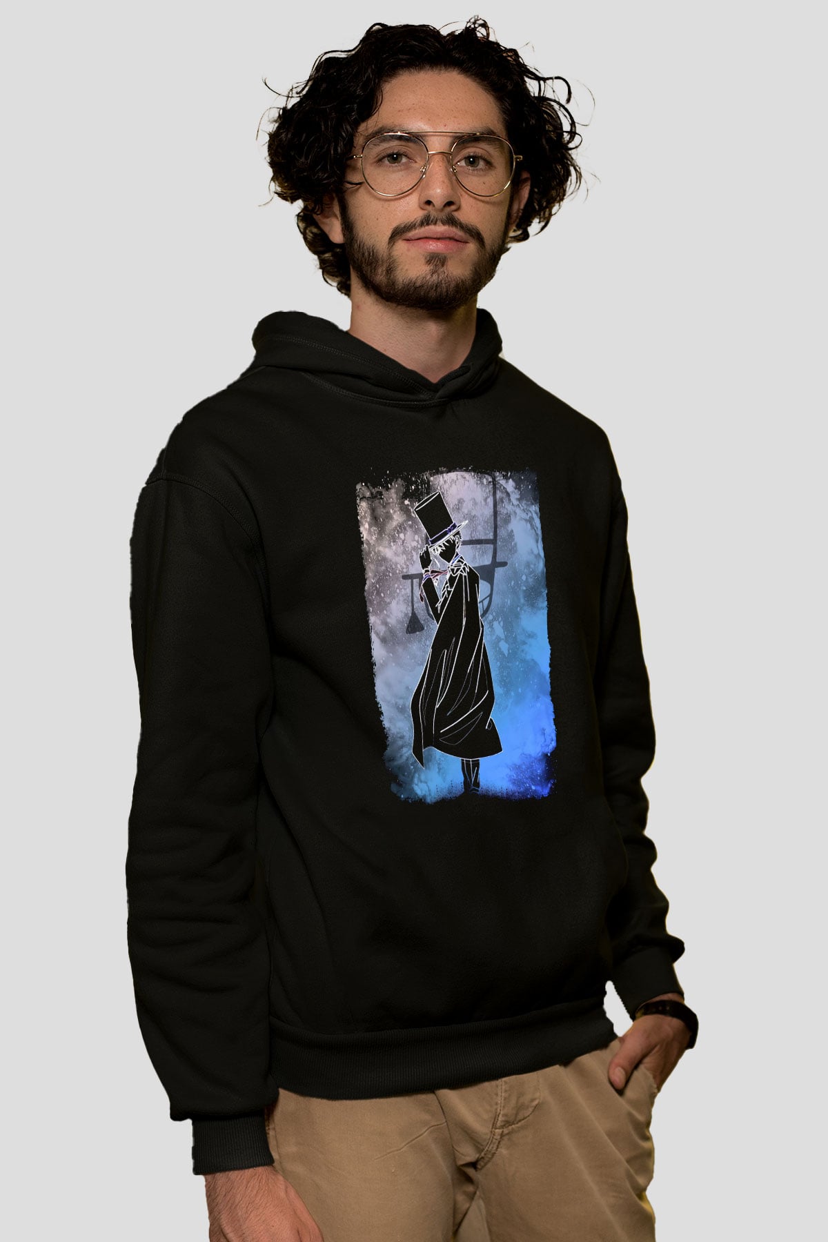 Dedektif Siyah Unisex Kapüşonlu Sweatshirt