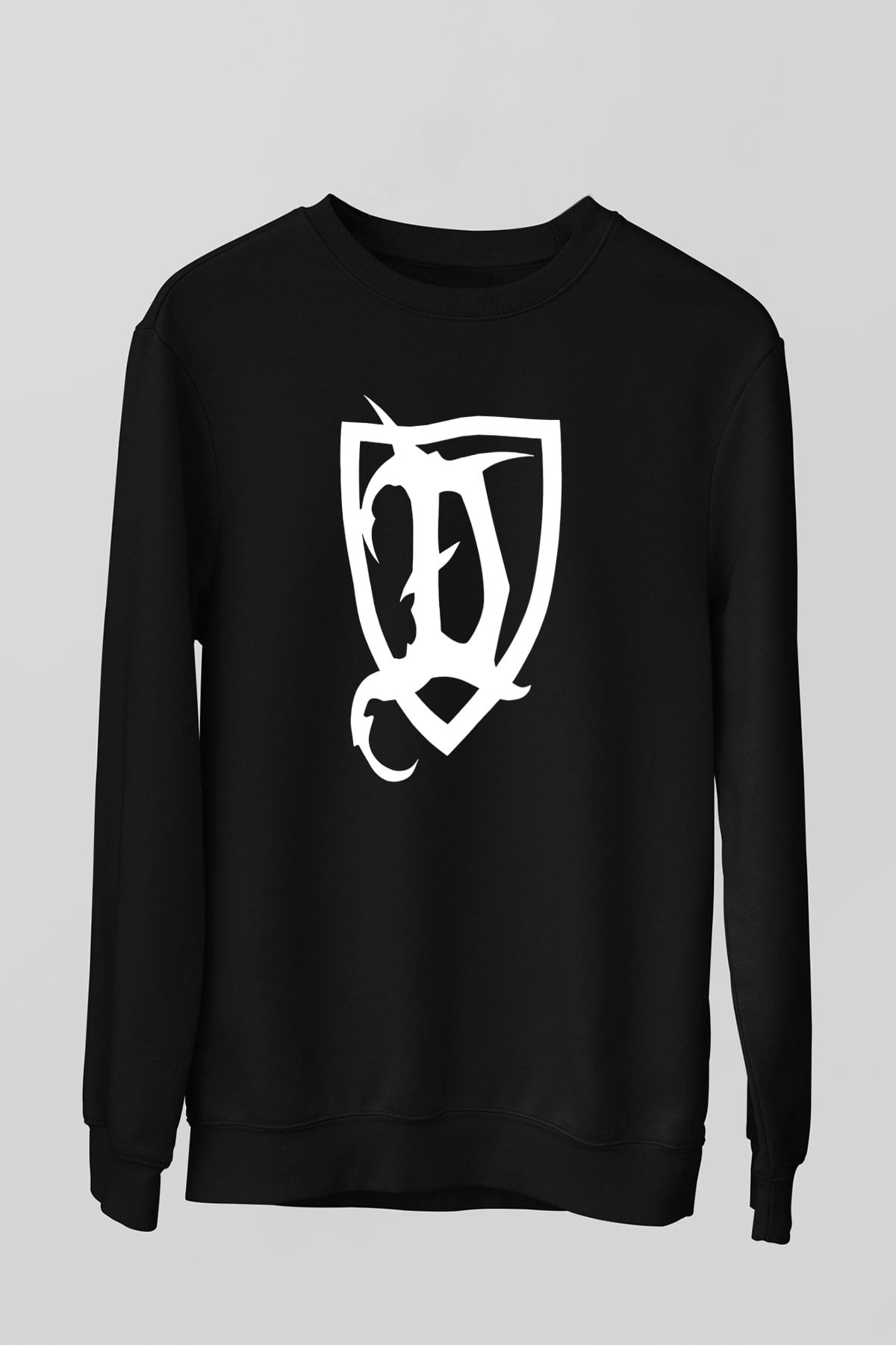 Deeds of Flesh Baskılı Unisex Siyah Sweatshirt