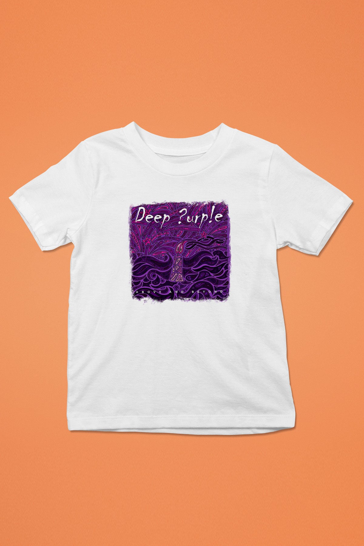 Deep Purple Baskılı Unisex Beyaz Çocuk Tişört