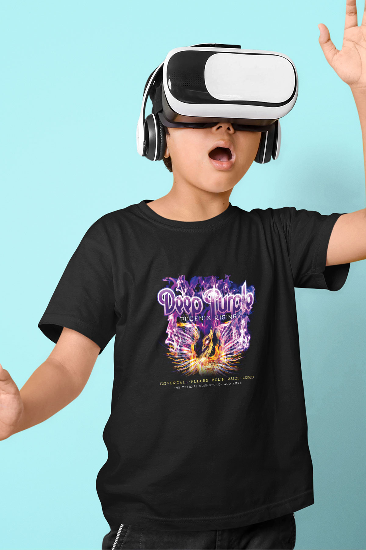 Deep Purple Baskılı Unisex Siyah Çocuk Tişört