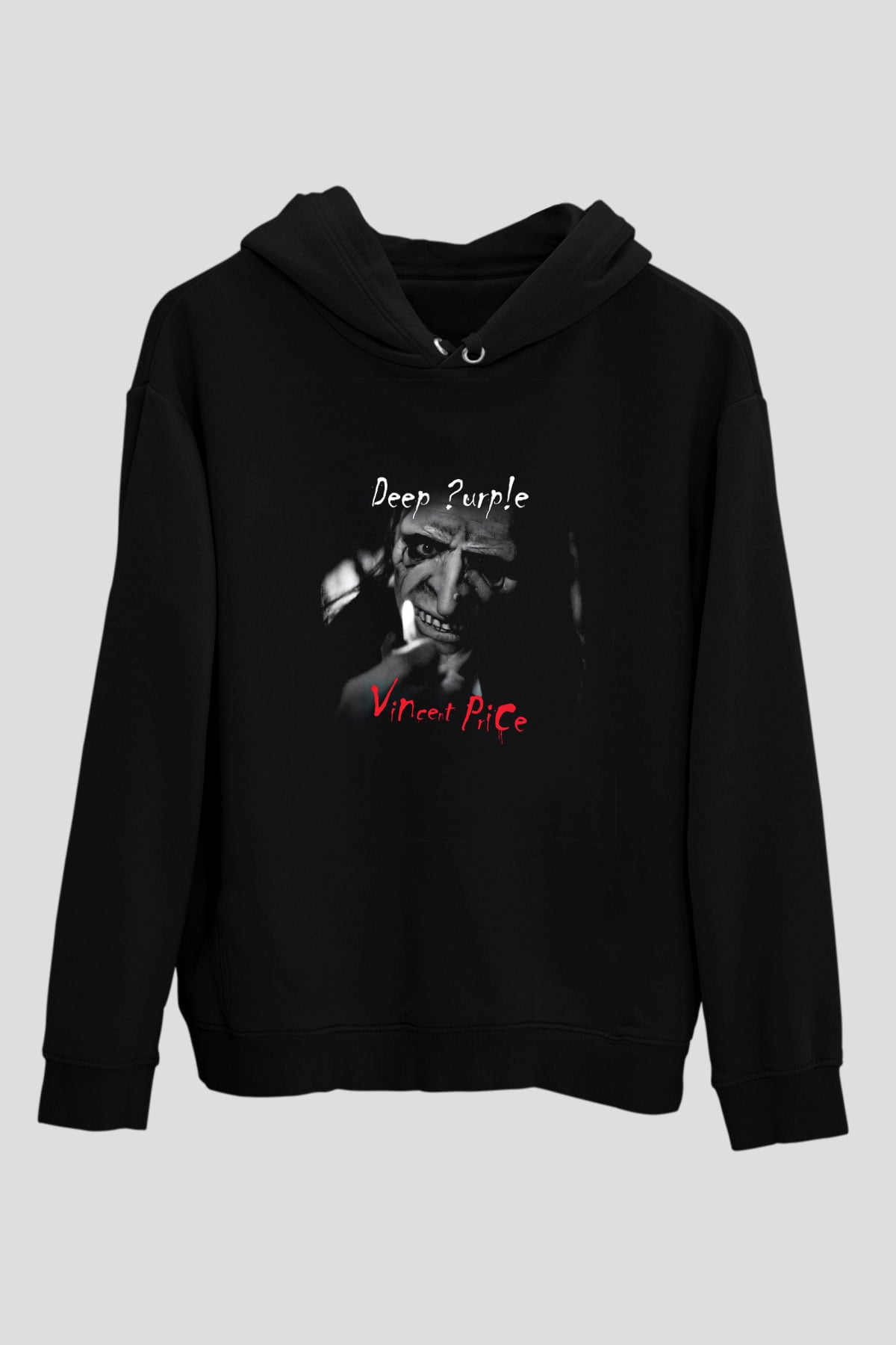 Deep Purple Baskılı Unisex Siyah Hoodie
