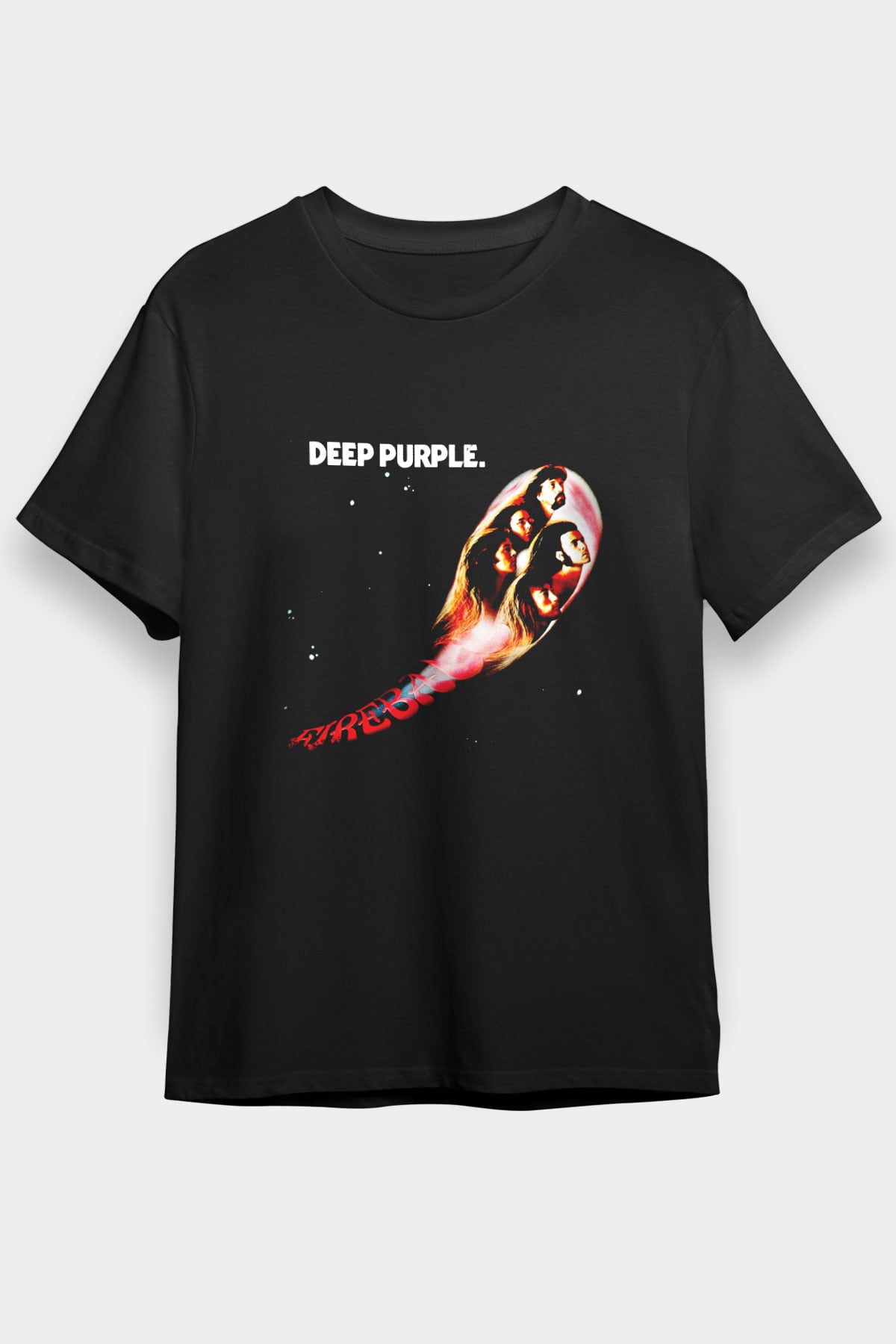 Deep Purple Baskılı Unisex Siyah Tişört