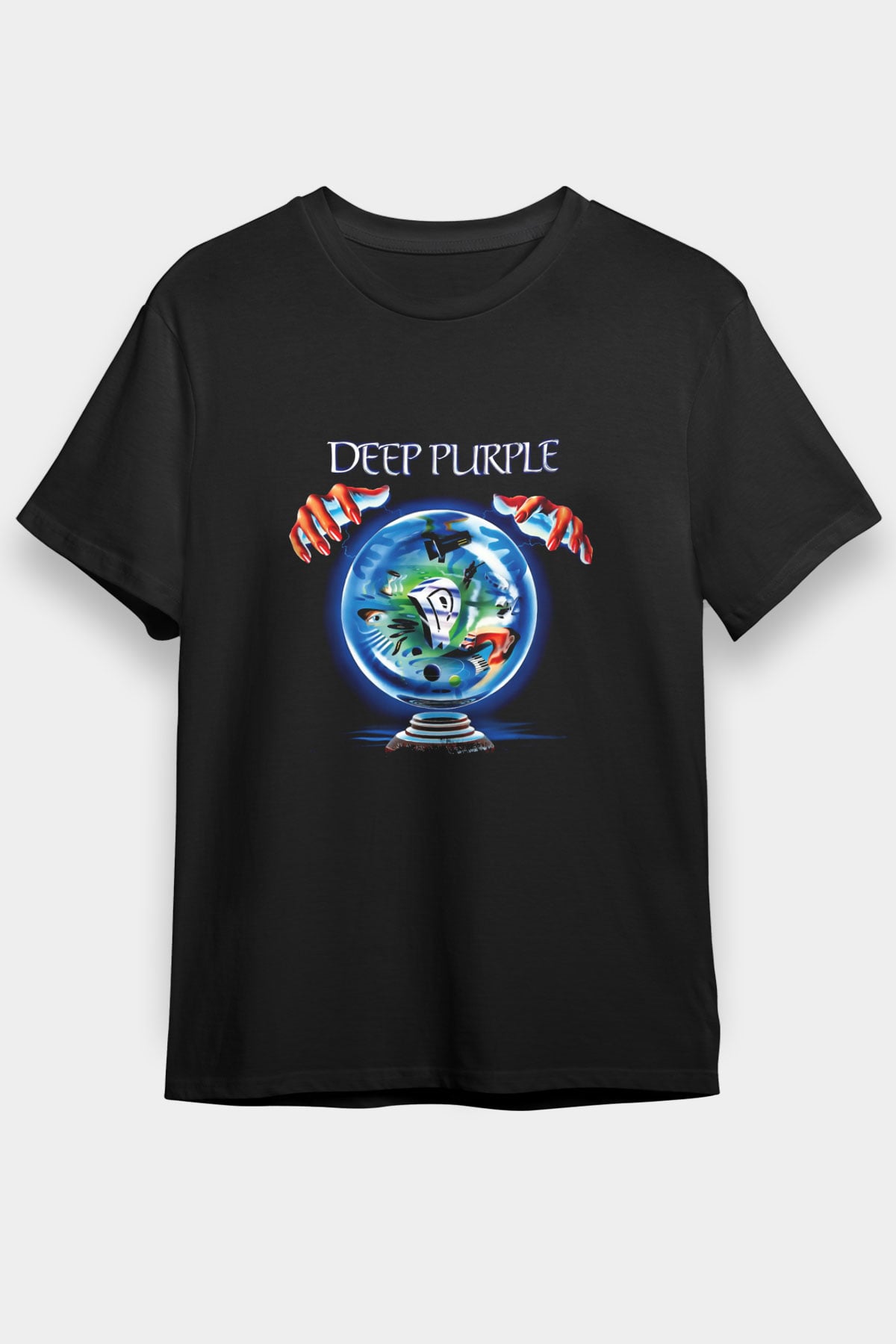 Deep Purple Baskılı Unisex Siyah Tişört