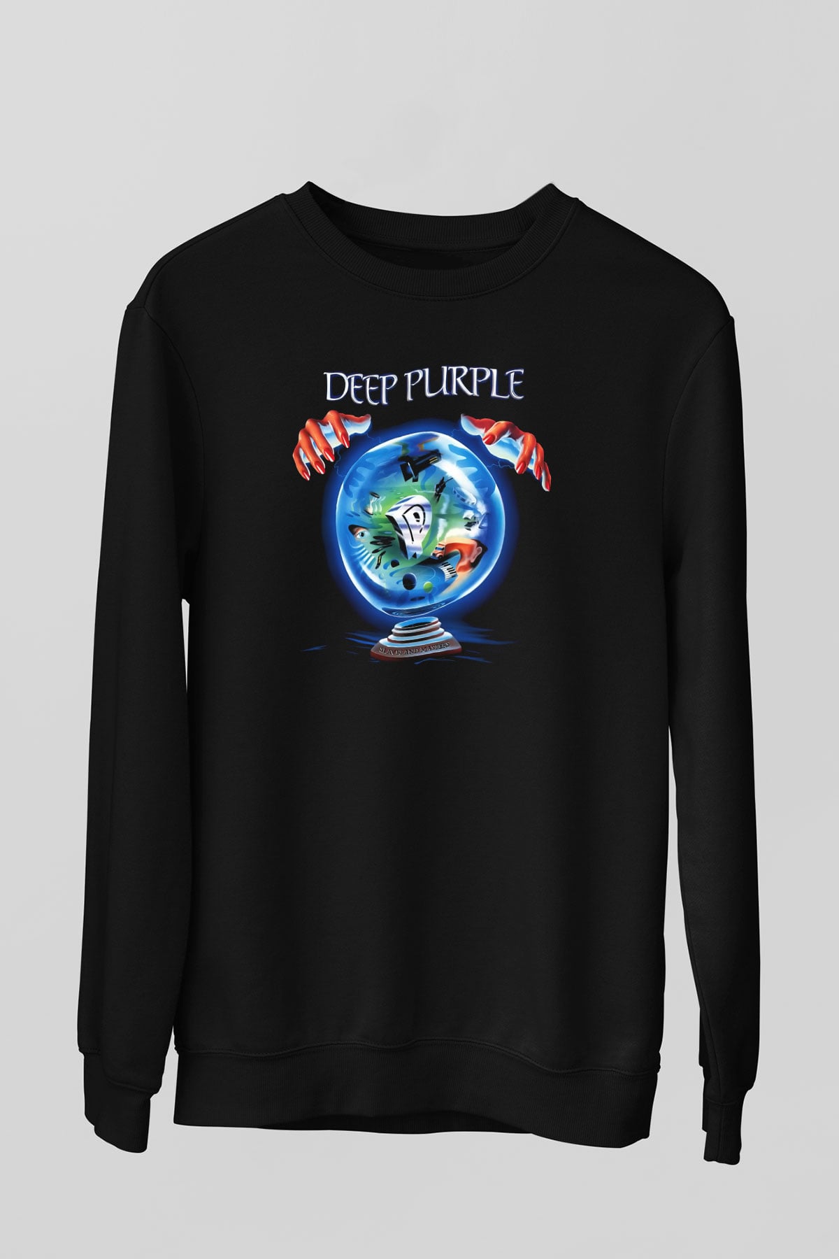 Deep Purple Siyah Unisex Sweatshirt