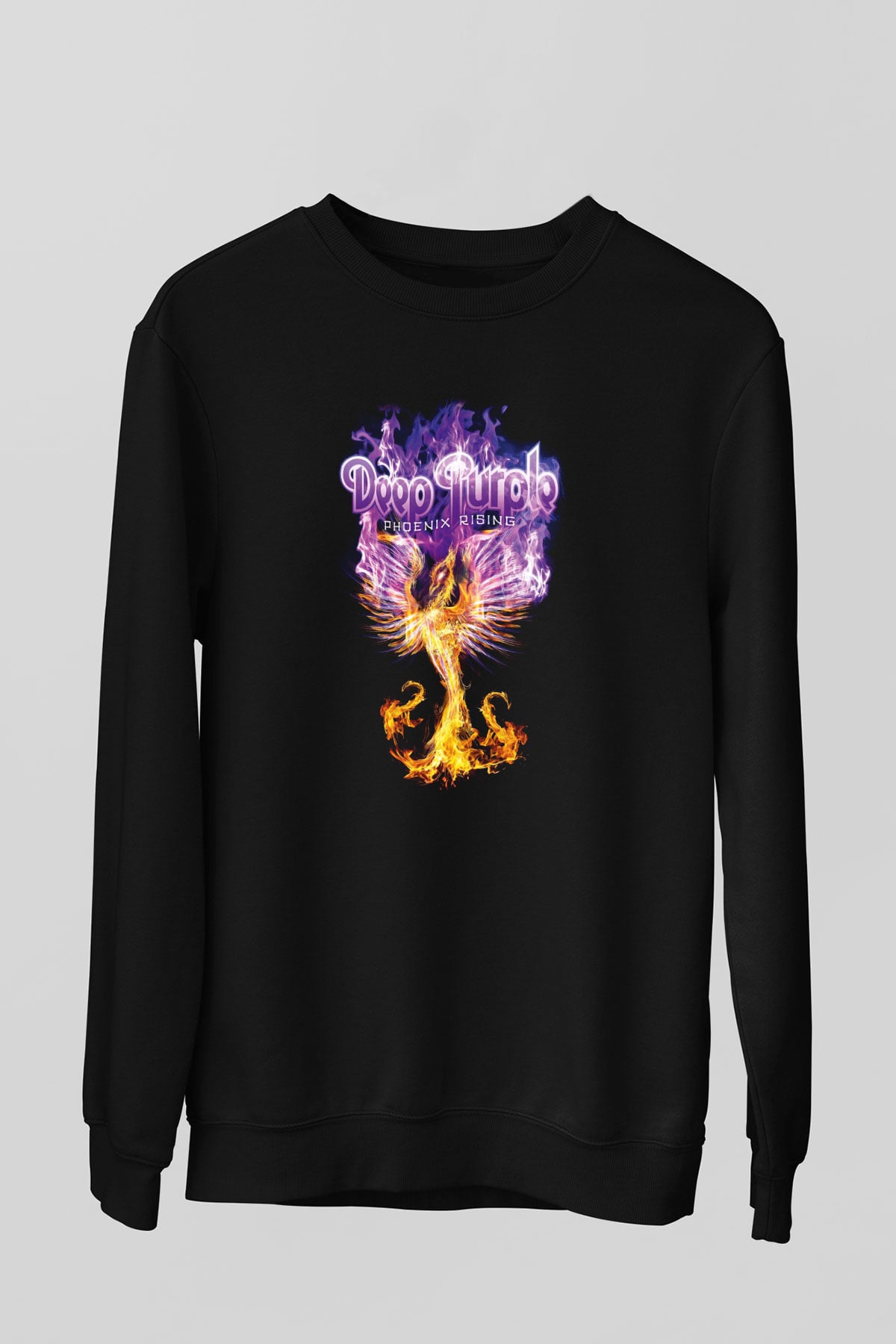 Deep Purple Siyah Unisex Sweatshirt