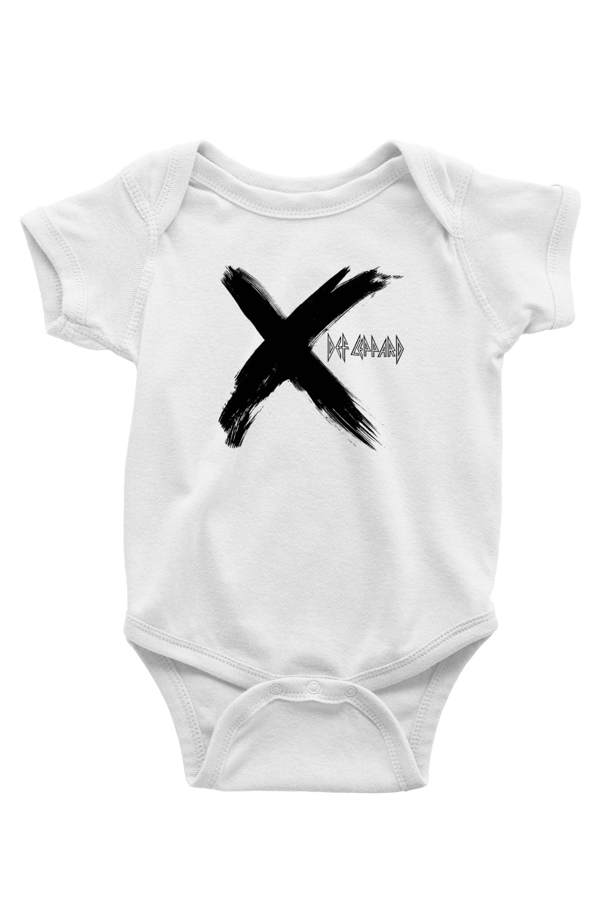Def Leppard Baskılı Unisex Beyaz Bebek Body - Zıbın