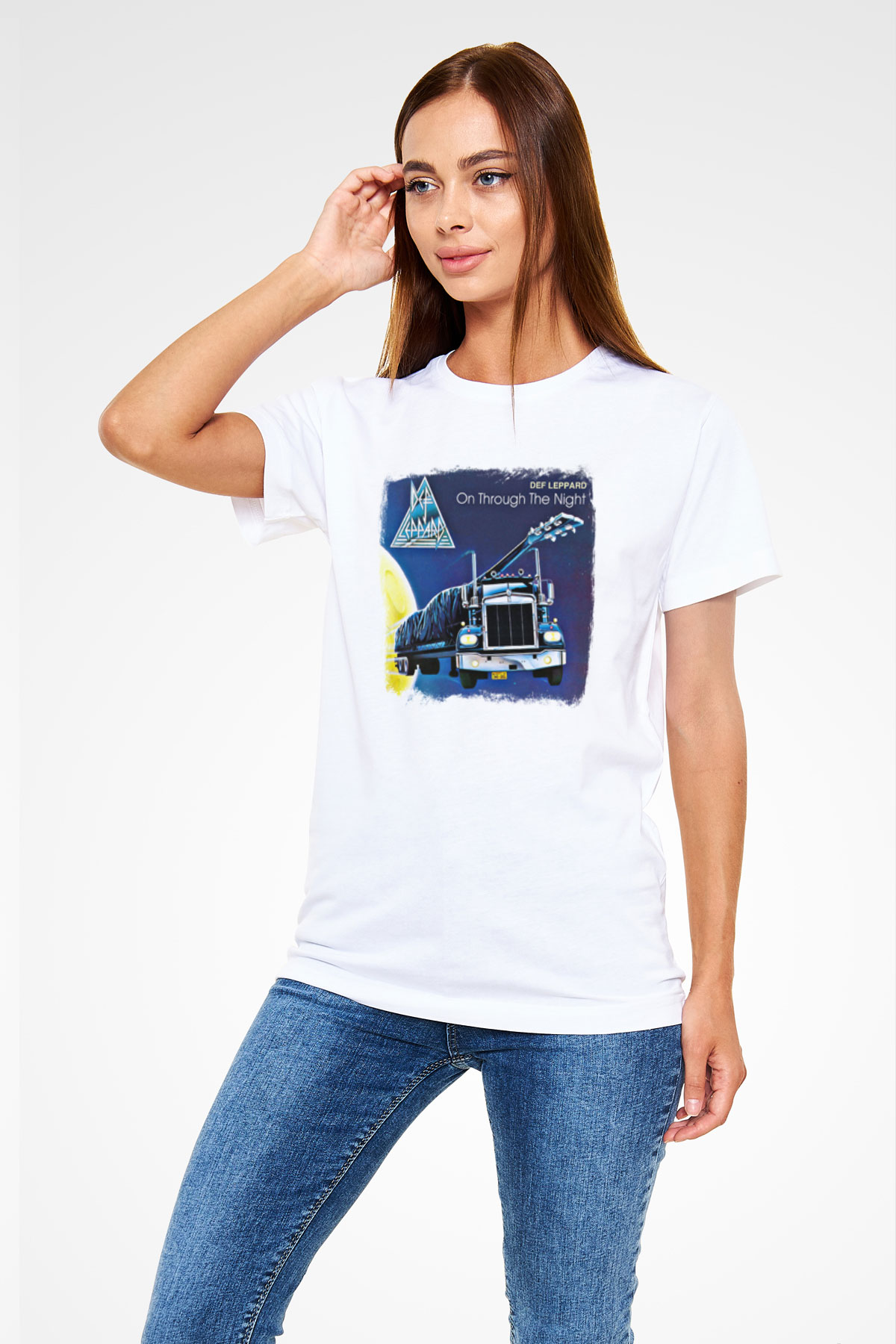 Def Leppard Baskılı Unisex Beyaz Tişört