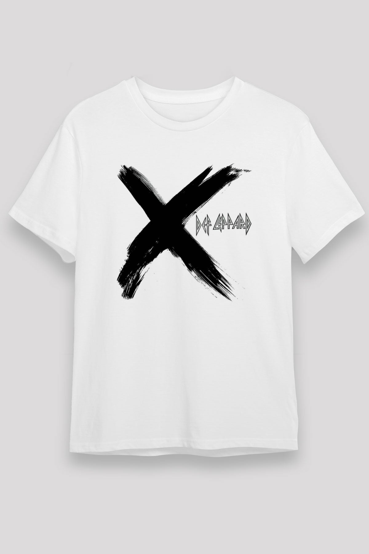 Def Leppard Baskılı Unisex Beyaz Tişört