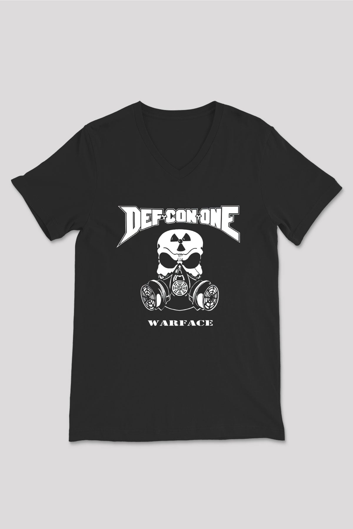 Def. Con. One Siyah Unisex V Yaka Tişört