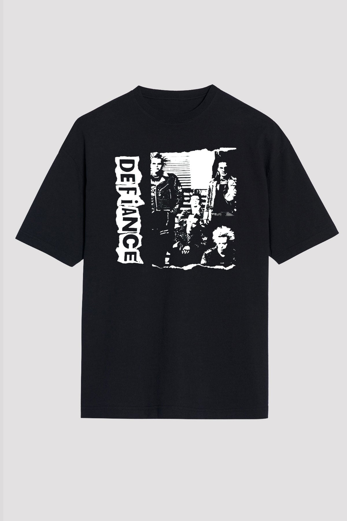 Defiance Siyah Unisex Oversize Tişört T-Shirt