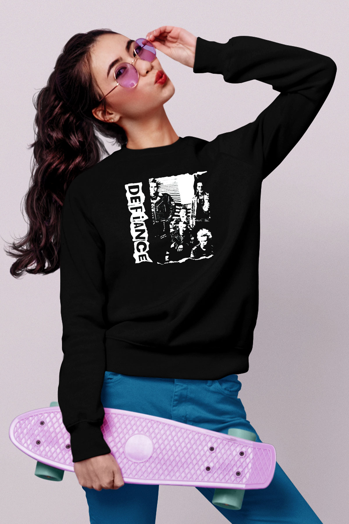 Defiance Siyah Unisex Sweatshirt