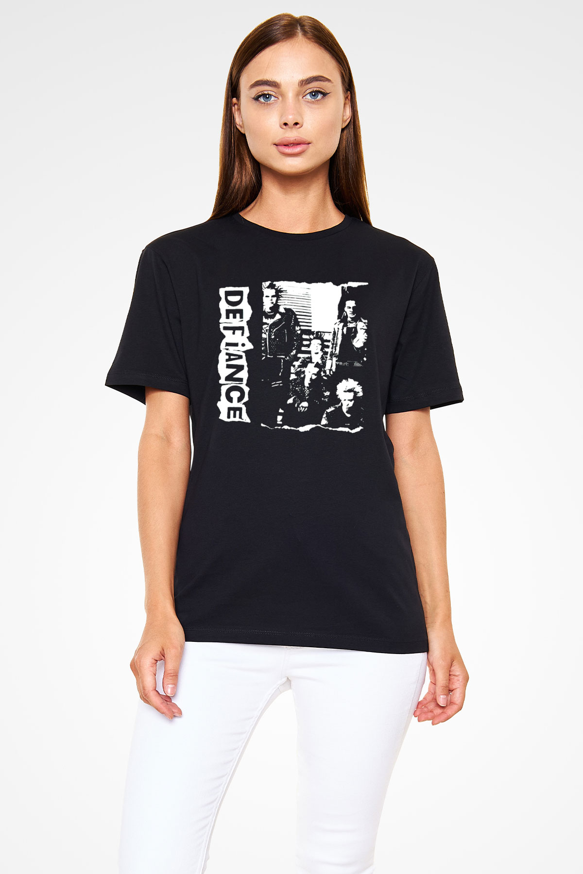 Defiance Siyah Unisex Tişört T-Shirt - TişörtFabrikası